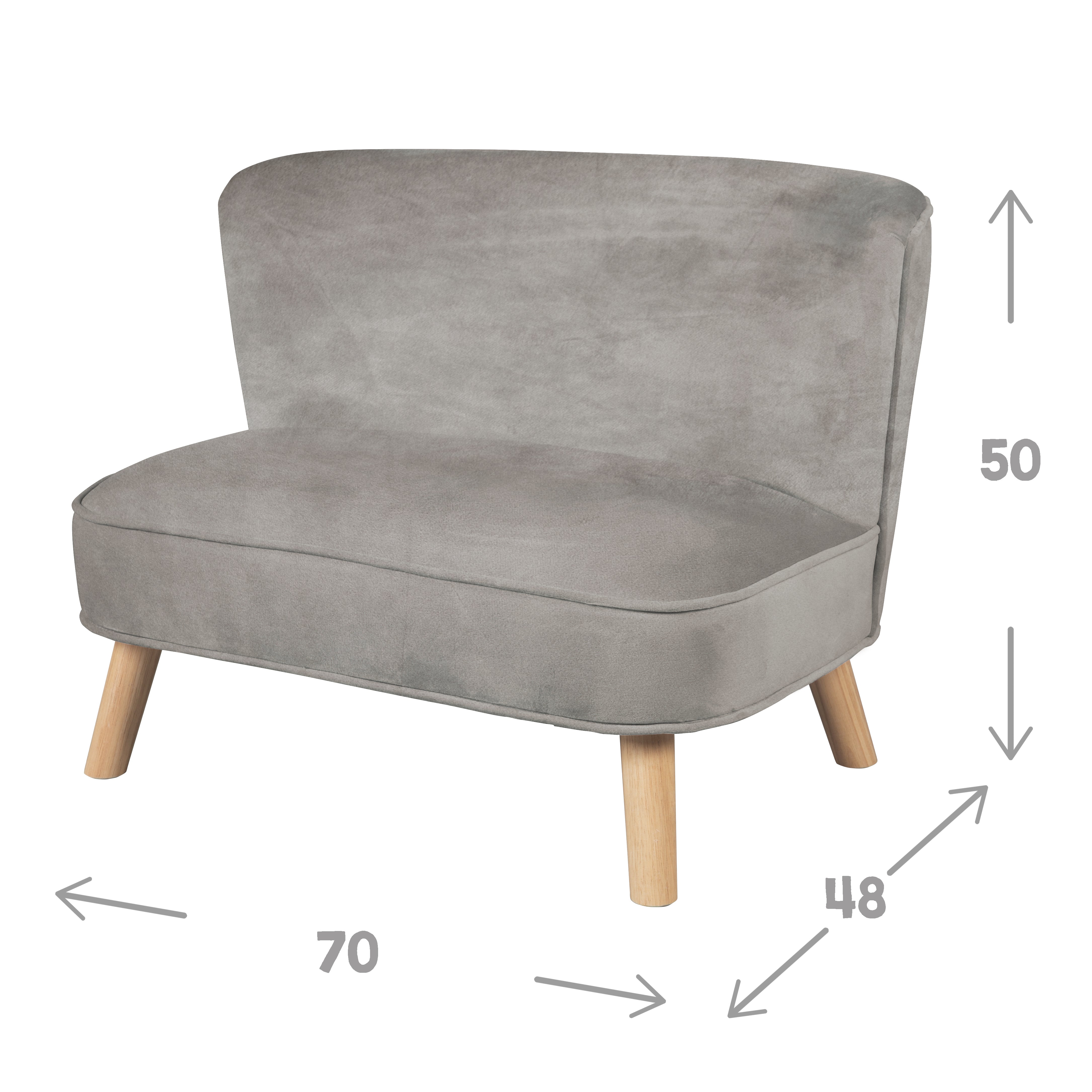 Roba 450110GA Kindersofa grau – Spielmöbel - Bild 4 Roba 450110GA Kindersofa grau – Spielmöbel - Produktbild 4