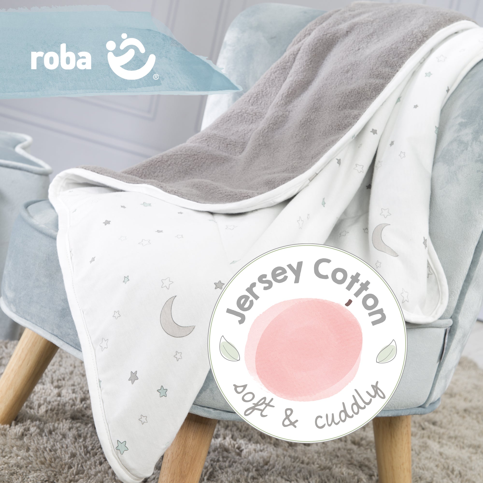 Roba 306100J209 Babydecke-Jersey Sternenzauber weiß – Heim Textilien - Bild 6 Roba 306100J209 Babydecke-Jersey Sternenzauber weiß – Heim Textilien - Produktbild 6