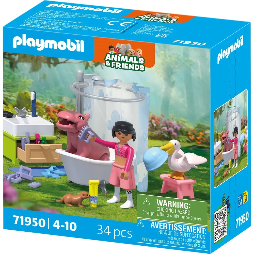 PLAYMOBIL, 71950, tierischer, badespass, Baden PLAYMOBIL 71950 tierischer badespass