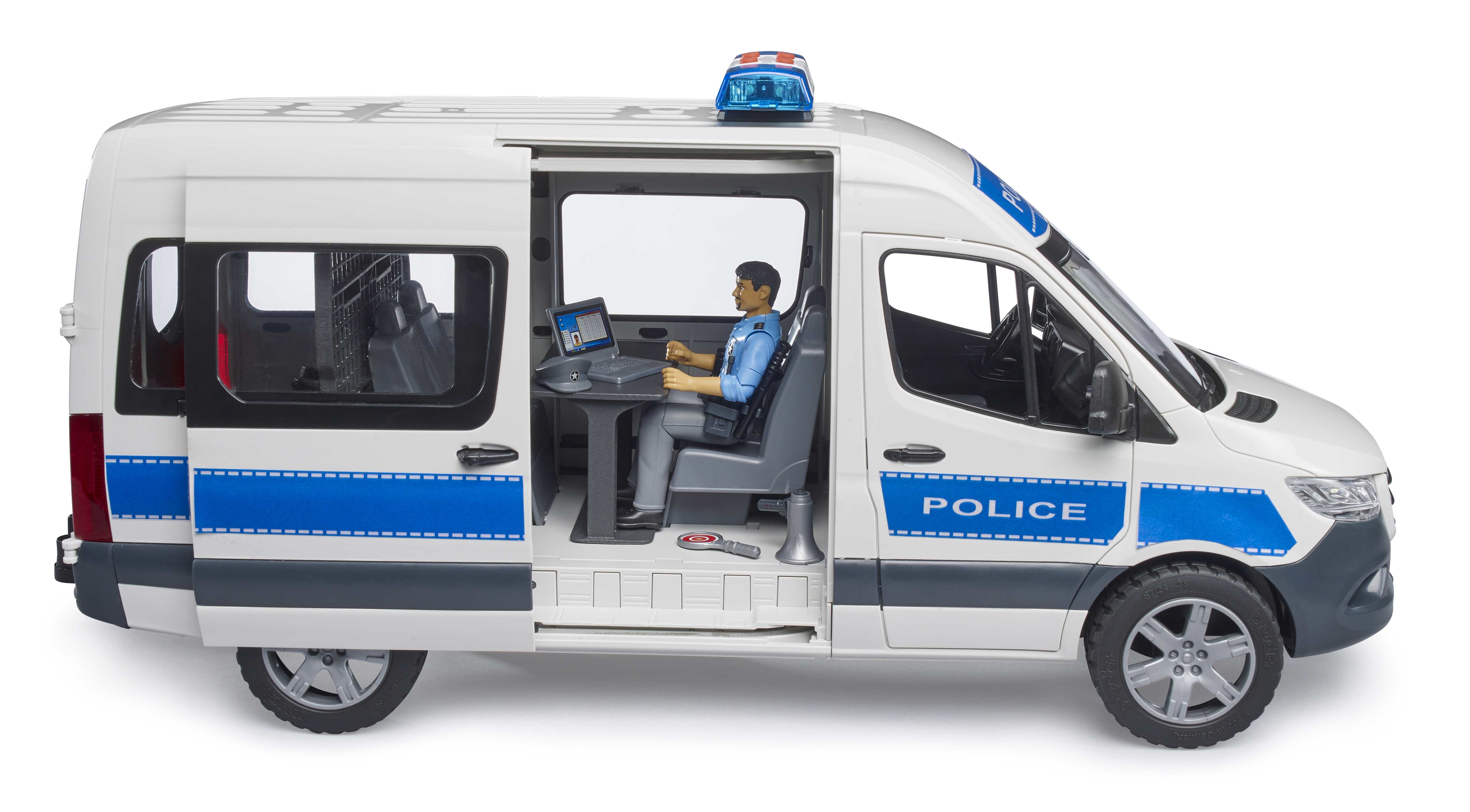 BRUDER 02683 - MB Sprinter Polizei Einsatzfahrzeug mit Light & Sound Modul - Bild 4
