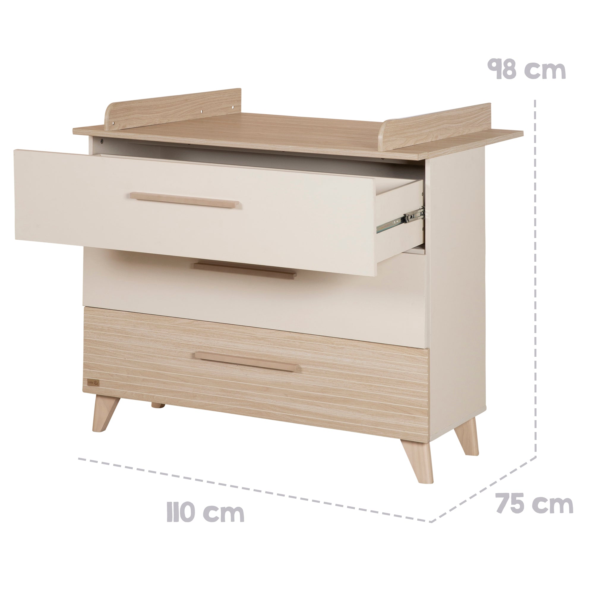 Roba 1731879 Wickelkommode breit +Wickelansatz Sidney Cashmere - Bild 11 Roba 1731879 Wickelkommode breit +Wickelansatz Sidney Cashmere - Produktbild 11
