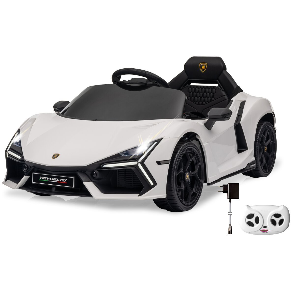 JAMARA Ride-on Lamborghini Revuelto weiß 2,4GHz Li-Power 12.6 ab 3 Jahren