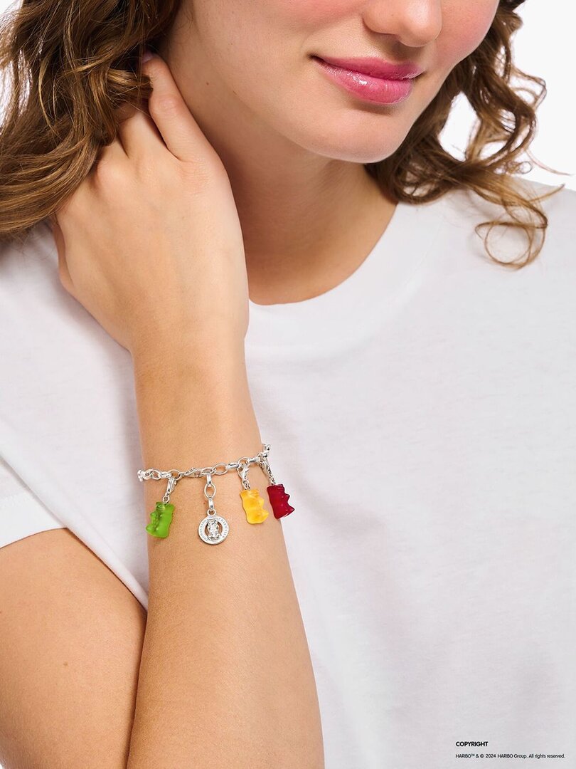 Thomas Sabo Armband Charm-Club Mit Goldbären Logo Länge 17 Cm Gold X0291-001-21-L17 Zubehor, Armreif, Schmuck