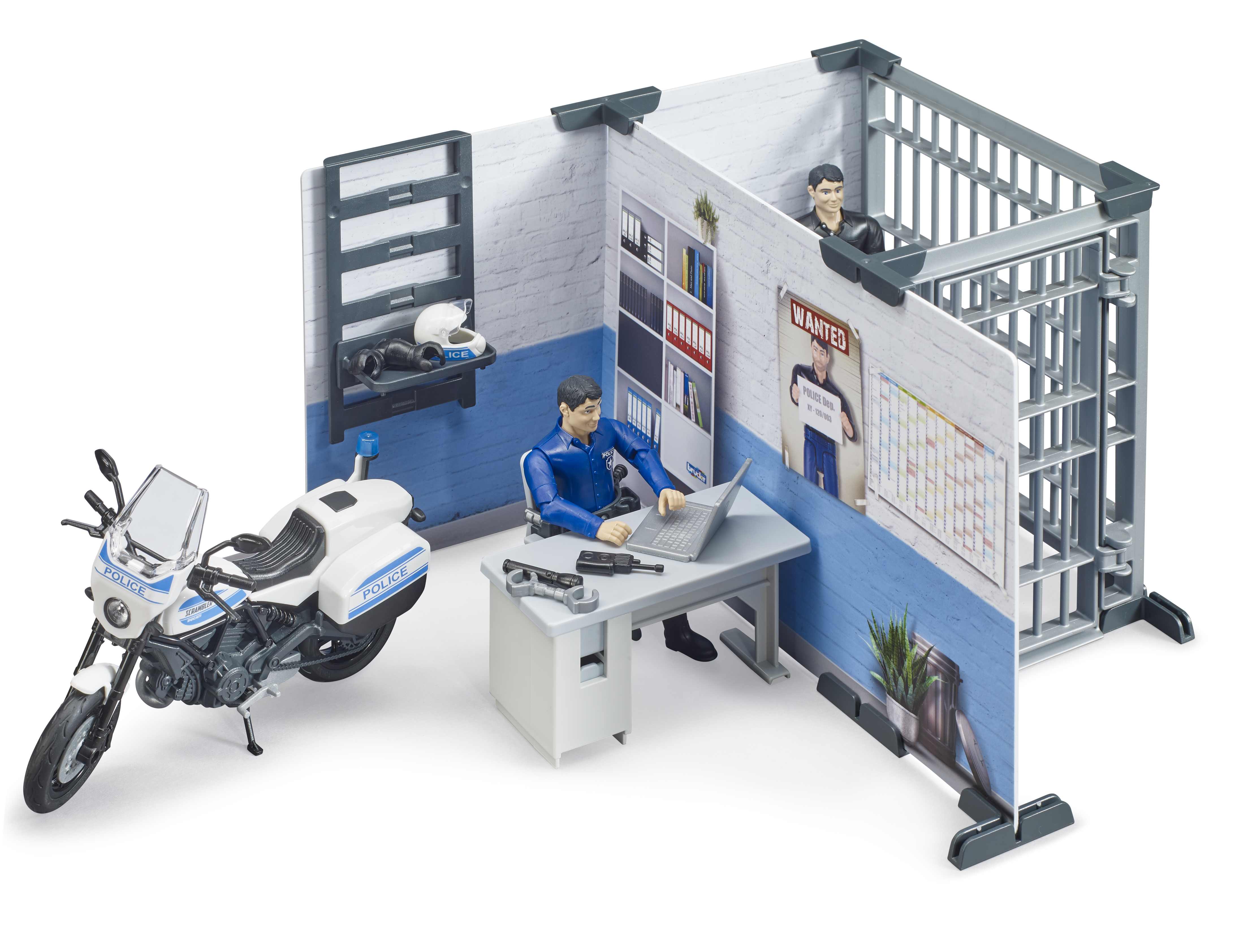 BRUDER 62732 - Bworld Polizeistation mit Polizeimotorrad BRUDER 62732 - Bworld Polizeistation mit Polizeimotorrad