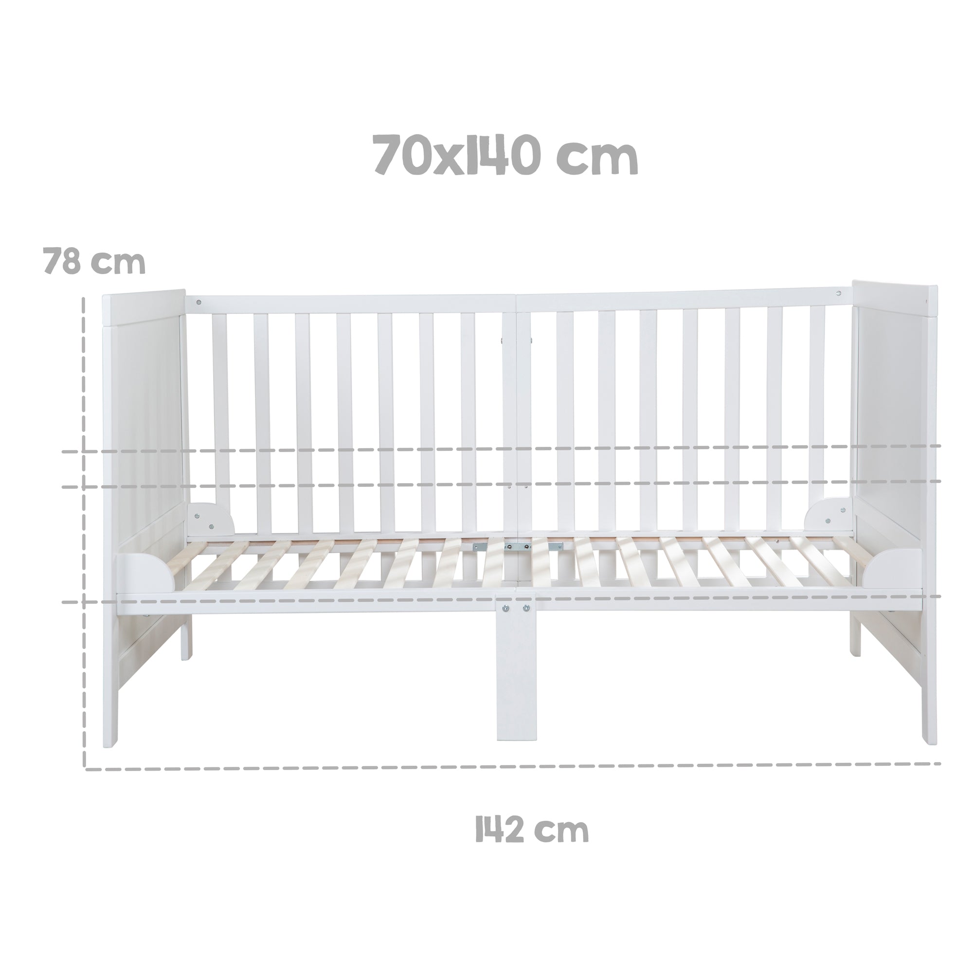 Roba 0194WE Kombi-Kinderbett 70x140 cm weiß – Komplettbettsets & Einzelbetten - Bild 13 Roba 0194WE Kombi-Kinderbett 70x140 cm weiß – Komplettbettsets & Einzelbetten - Produktbild 13