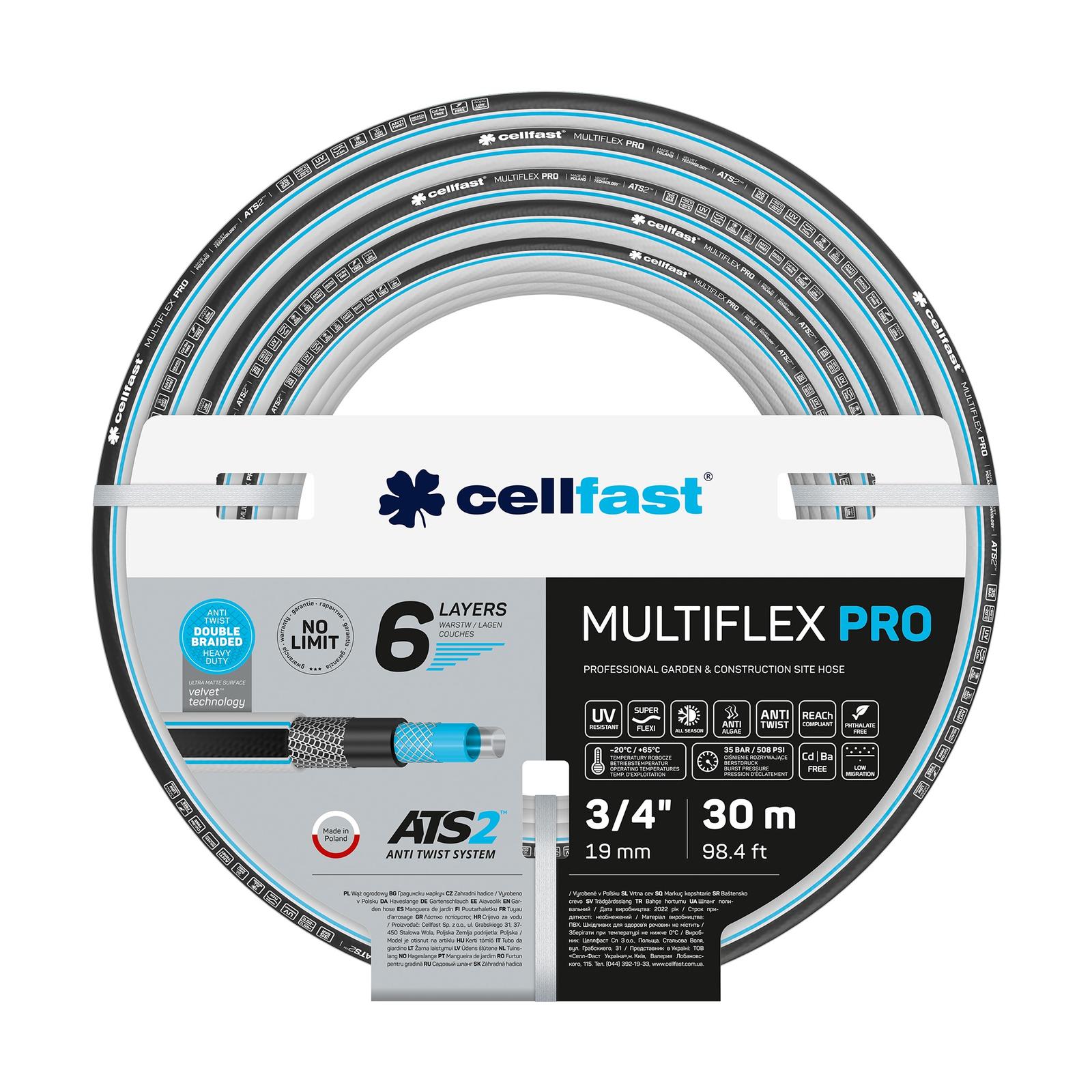 Cellfast 6-lagiger Gartenschlauch MULTIFLEX ATSV ™ ATSV 3/4" 30 m