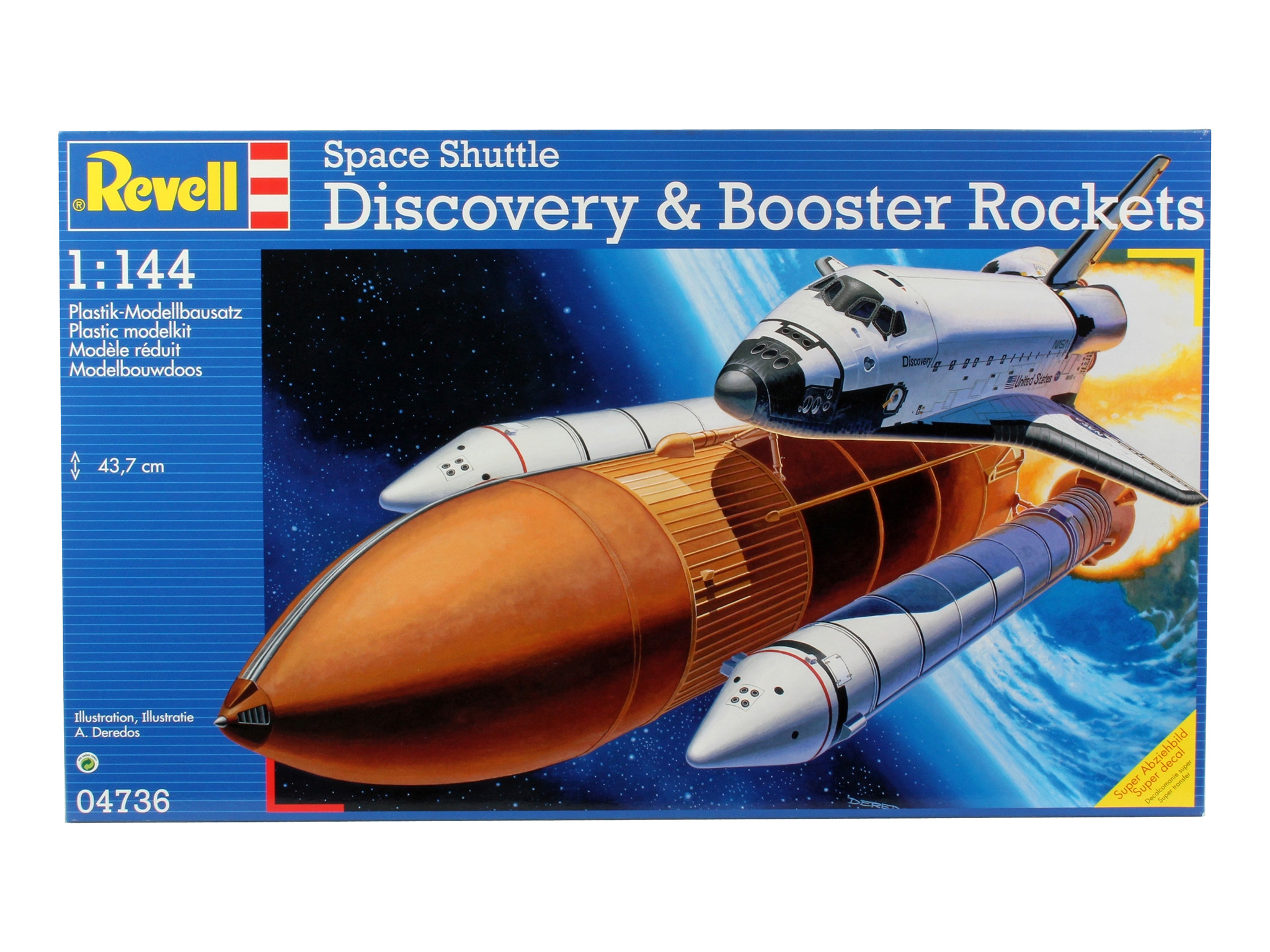 Revell 04736 Space Shuttle Discovery & Booster Modellbausatz Flugzeug, Raumfähre, Raumschiff, Fahrzeug