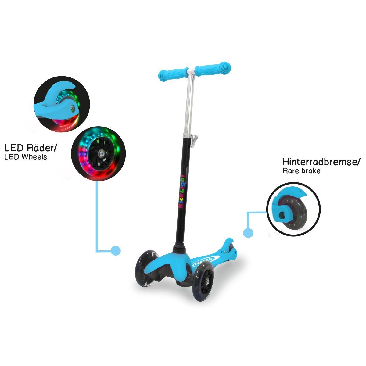 JAMARA KickLight Scooter blau