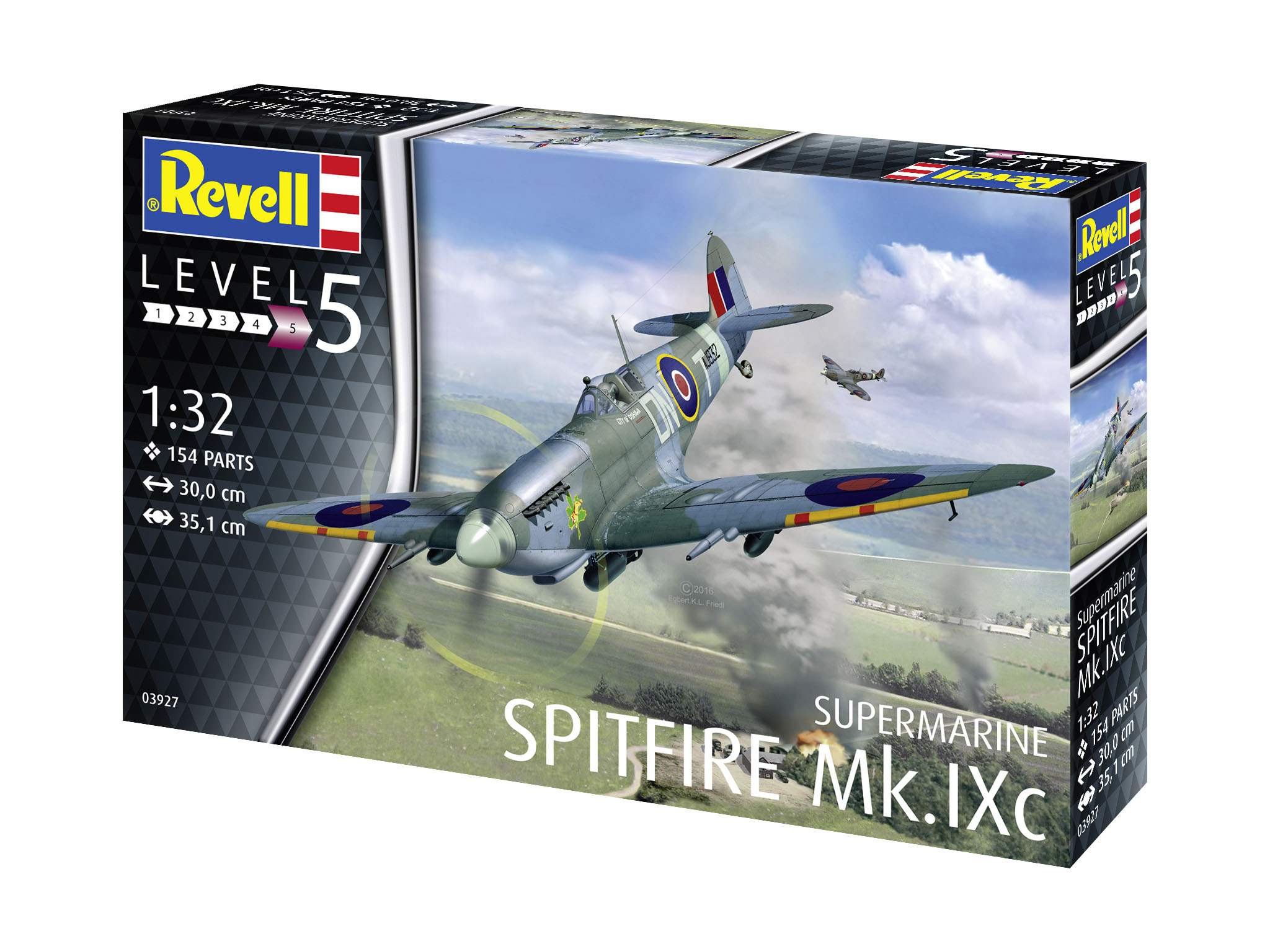 Revell 03927 Supermarine Spitfire Mk.IXC Modellbausatz Flugzeug, Kampfflugzeug, Bomber, Jet