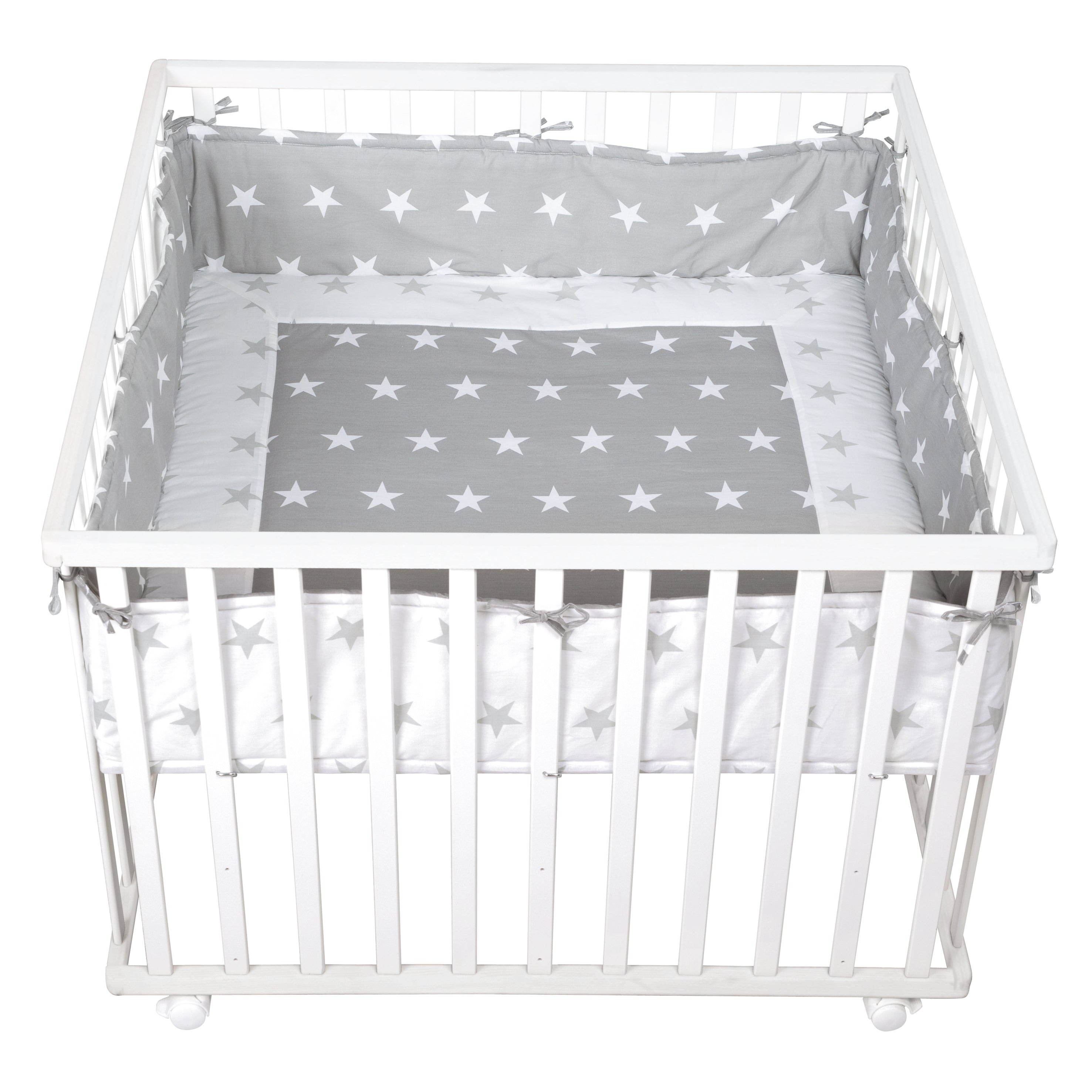 Roba 202300WEV190 Laufgitter 100x100 cm Little Stars weiß - Bild 1 Roba 202300WEV190 Laufgitter 100x100 cm Little Stars weiß - weiß - Laufgitter - Produktbild 1