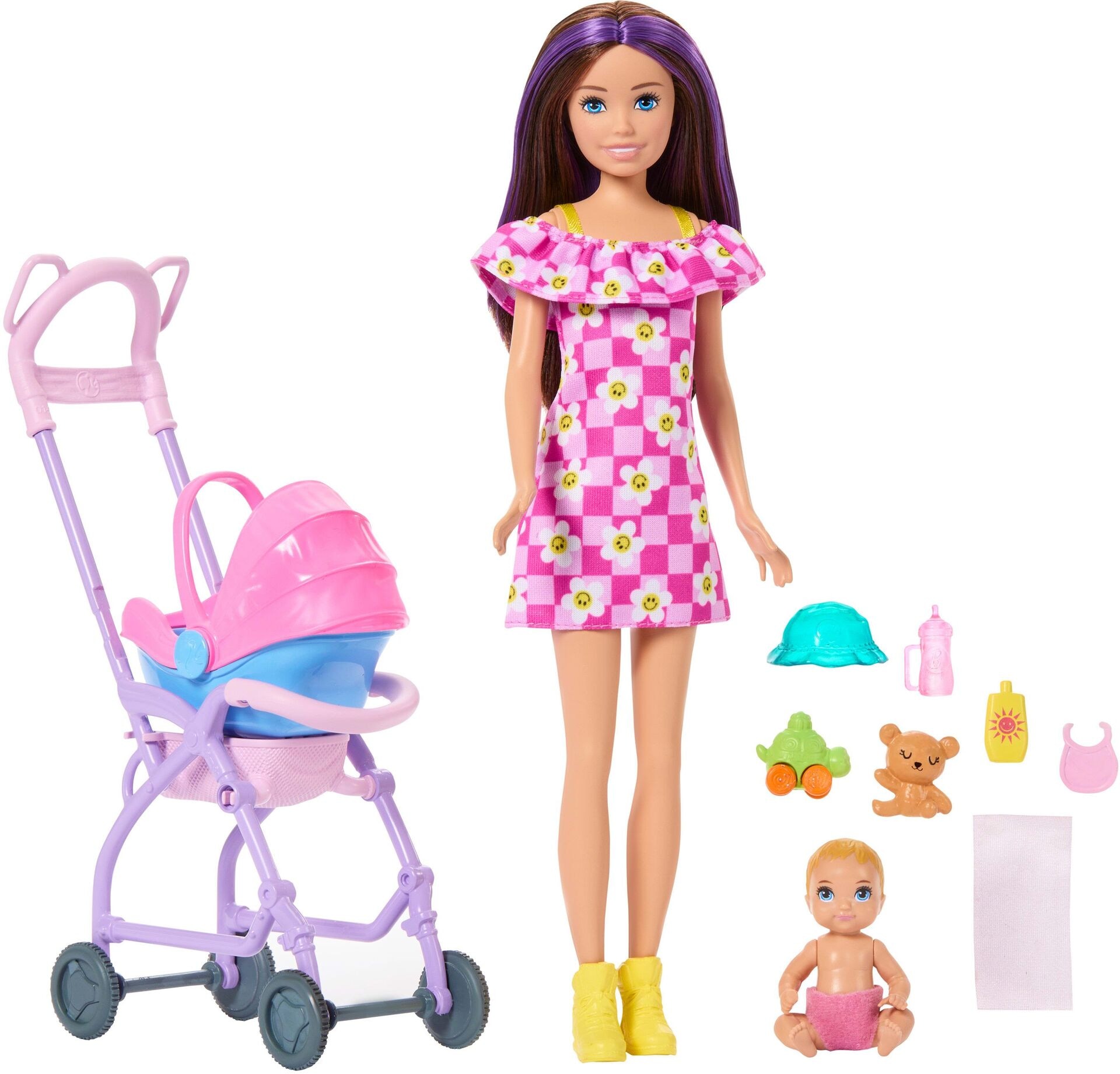 Barbie ''Skipper Babysitters Inc.'' Kinderwagen Spielset - Mattel - MATTEL JJB42 Produktfoto - Mattel - Barbie ''Skipper Babysitters Inc.'' Kinderwagen Spielset - Modell MATTEL JJB42