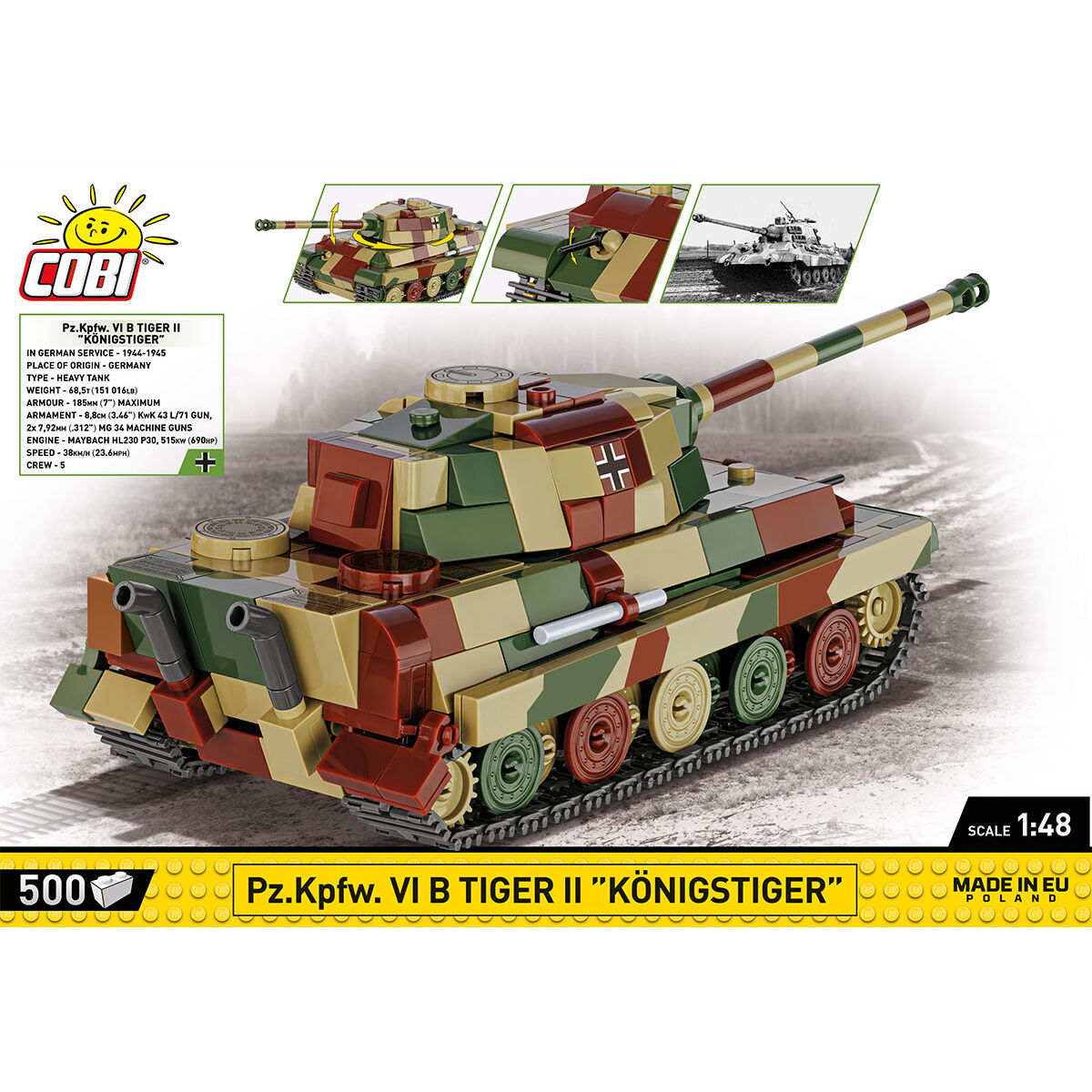 COBI 2732 - PZ.KPFW. VI B TIGER II Königstiger 1:48 - Bild 4 COBI 2732 - PZ.KPFW. VI B TIGER II Königstiger 1:48 - Bild 4