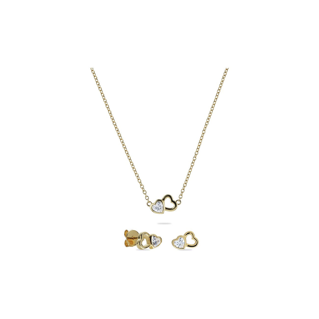 JETTE S.K1K00100 SET COLLIER+OHRSTECKER, HERZ, GELBGOLD JETTE S.K1K00100 SET COLLIER+OHRSTECKER, HERZ, GELBGOLD