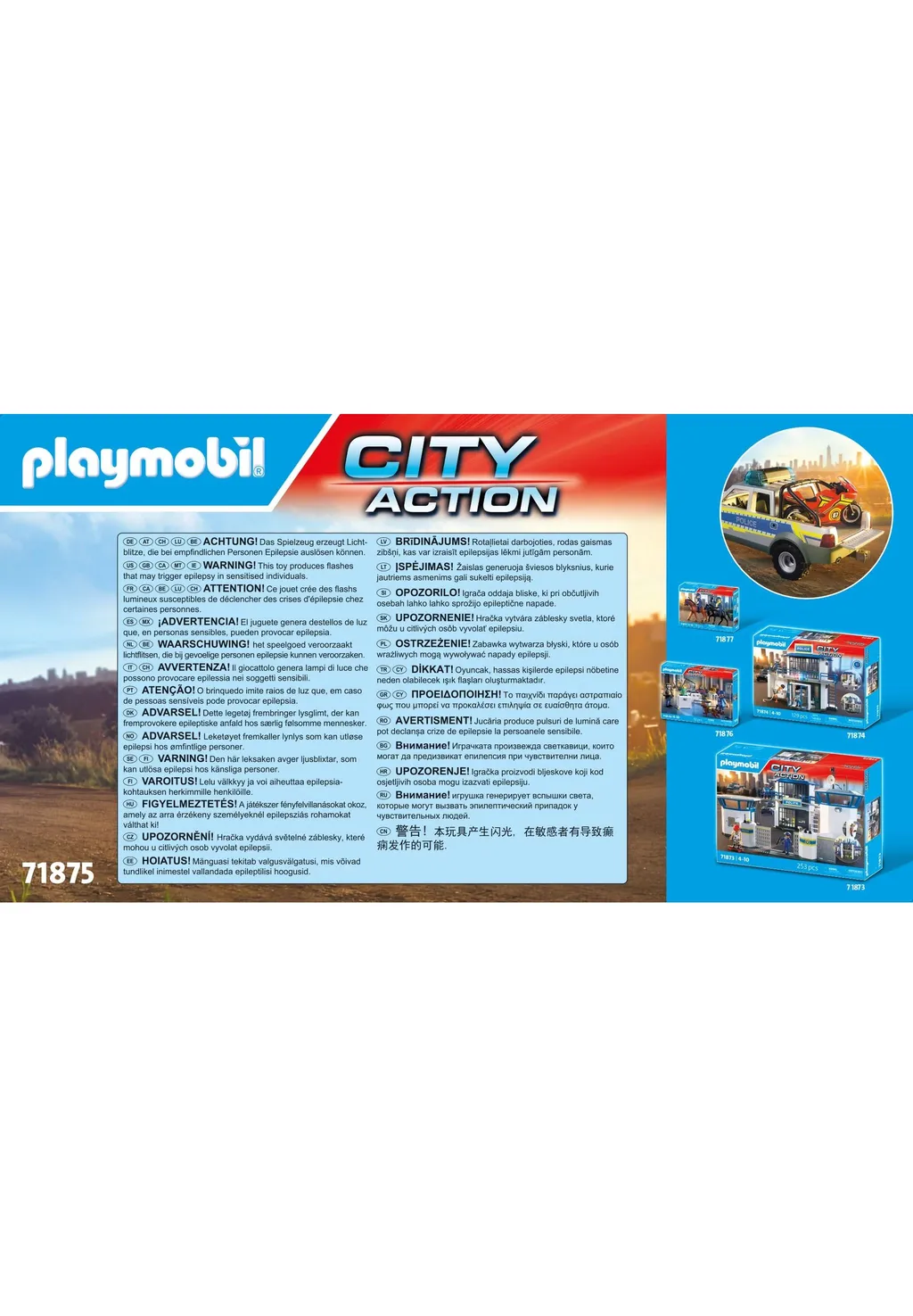 PLAYMOBIL 71875 City Action - Verfolgungsjagd mit Polizei Pick-up