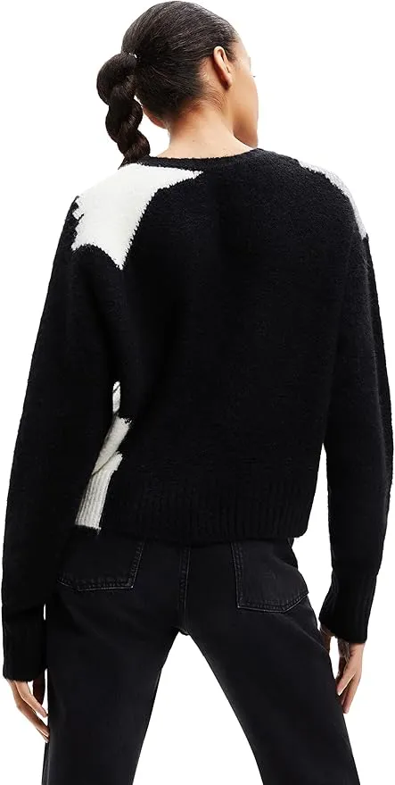 Desigual Damen Pullover - Strickpullover mit geometrischem Design 22WWJF142000 GR. M Desigual Damen Pullover - Strickpullover mit geometrischem Design 22WWJF142000 GR. M