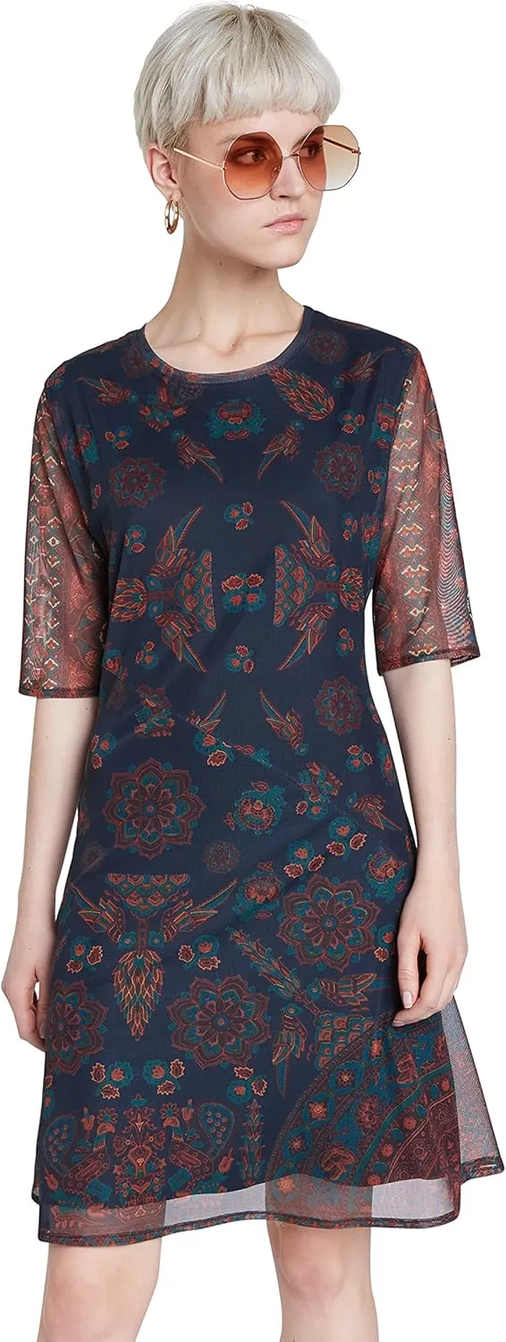 Desigual Damen Kleid „La“ - Dunkelblau 20WWVK635000 GR. XL Desigual Damen Kleid „La“ - Dunkelblau 20WWVK635000 GR. XL
