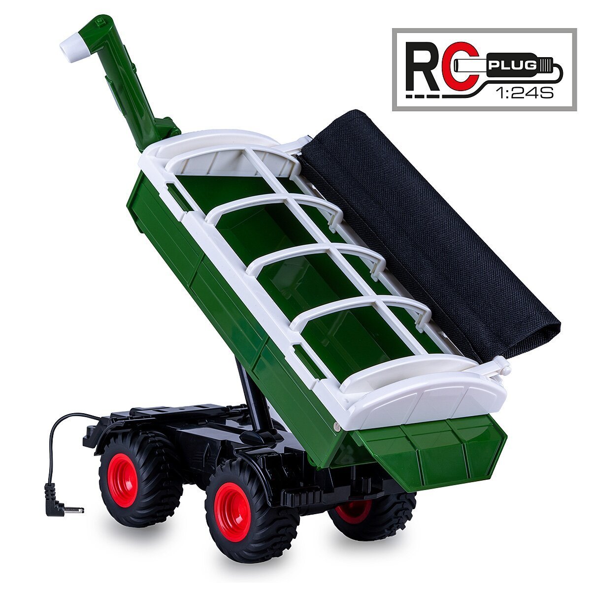 JAMARA Überladewagen grün für RC-Traktor MB-trac 1000 1:24S-Plug ab 6 Jahren