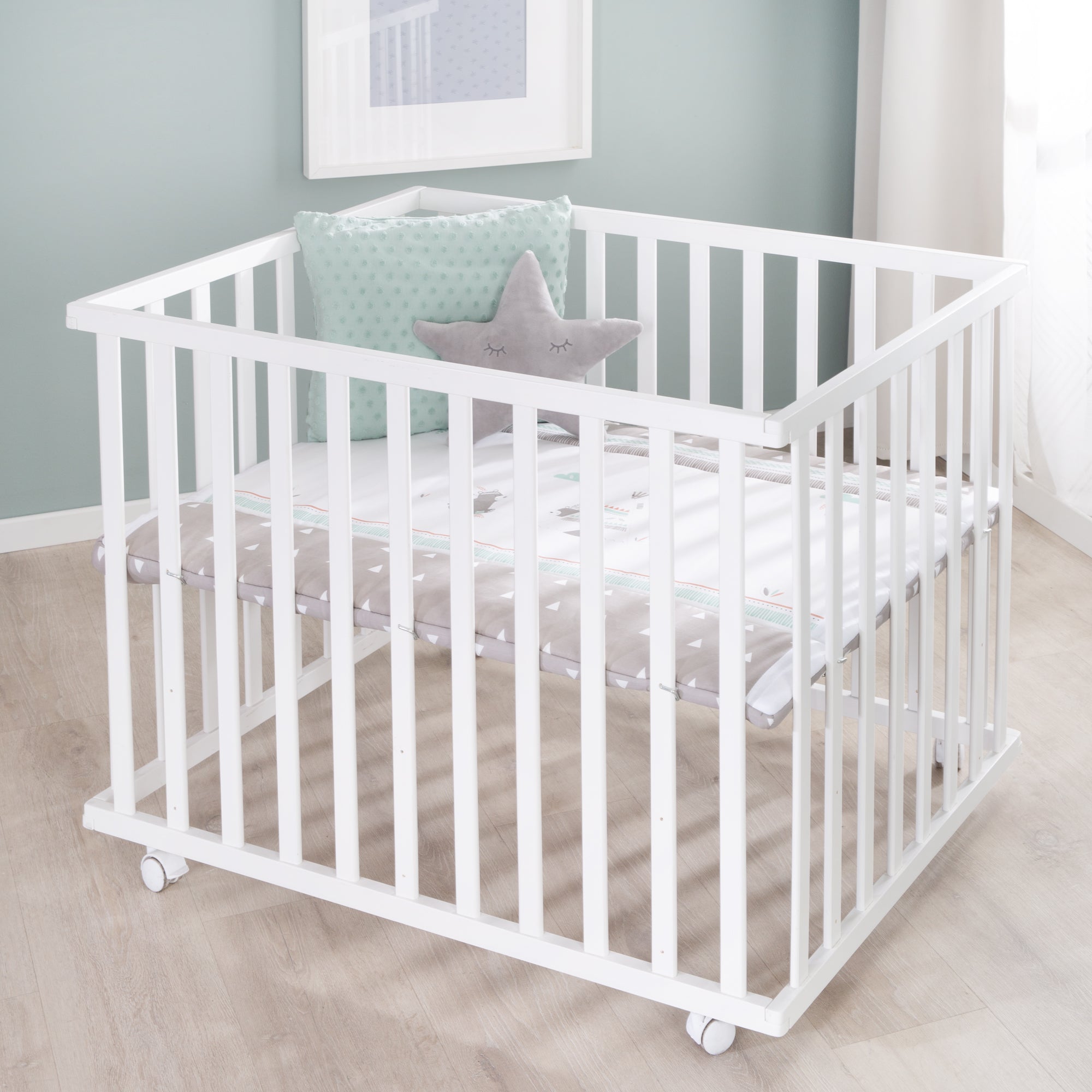 Roba 0241WES198A Laufgitter 100x75 cm Indibär weiß - Bild 8 Roba 0241WES198A Laufgitter 100x75 cm Indibär weiß - Produktbild 8