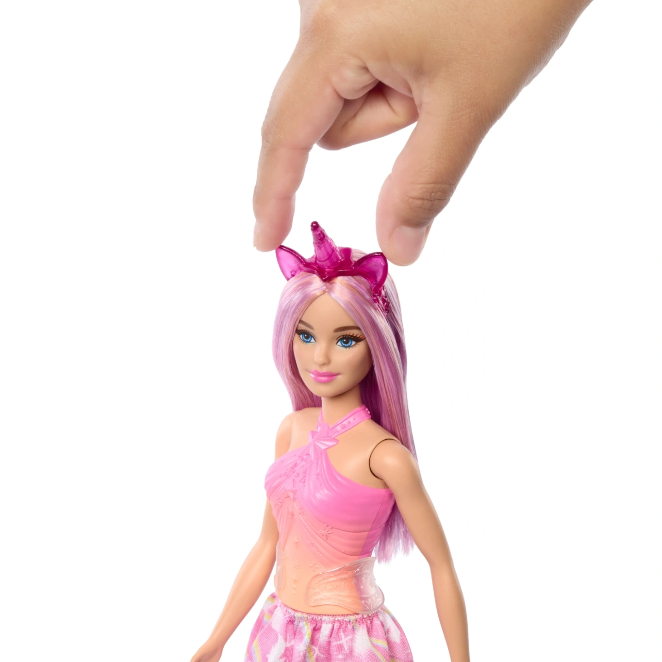 Barbie® Einhorn Puppe - Bunte Fantasiehaare, Farbverlauf-Outfit & Magische Accessoires, HRR13