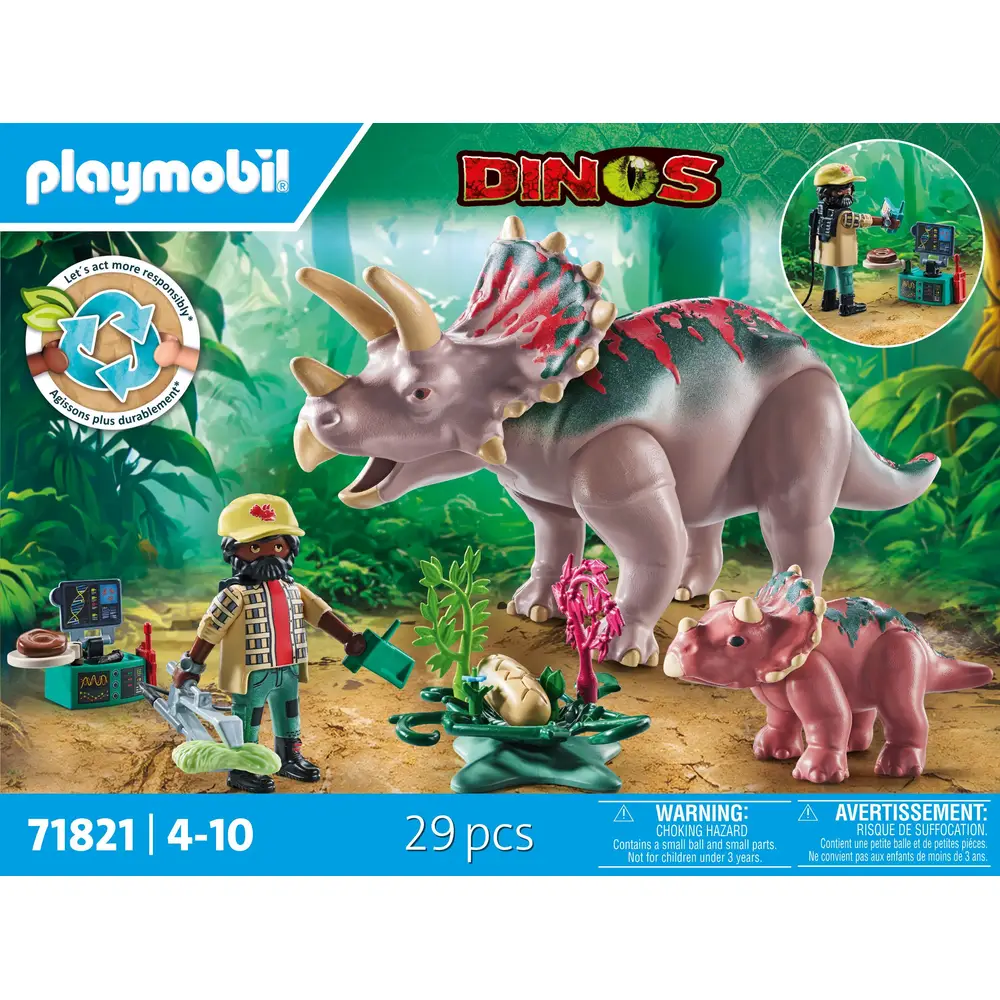 PLAYMOBIL 71821 Triceratops mit Jungtier