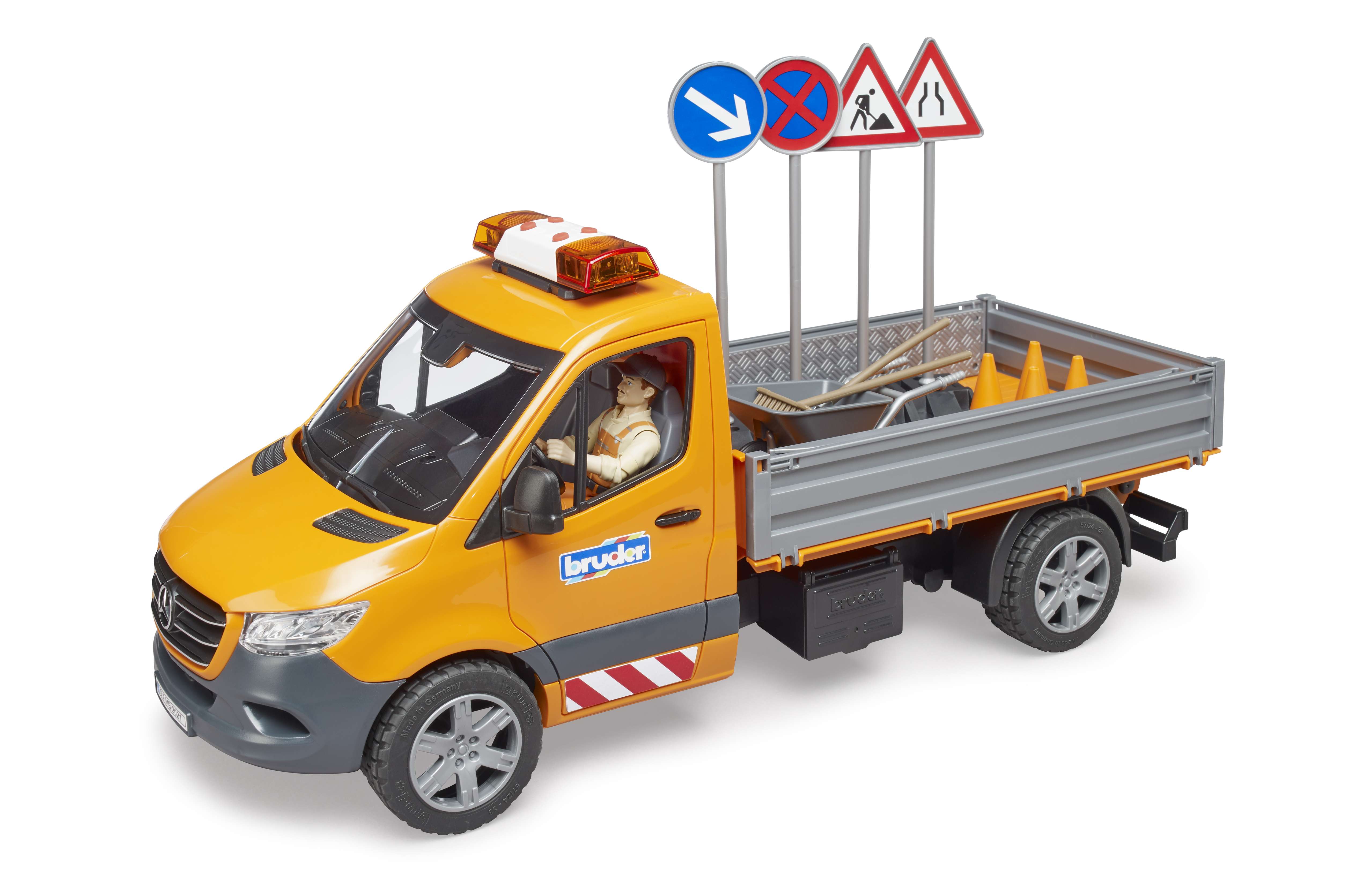 BRUDER 02677 - MB Sprinter Kommunal mit Light & Sound Modul, Fahrer und Zubehör - Bild 5 BRUDER 02677 - MB Sprinter Kommunal mit Light & Sound Modul, Fahrer und Zubehör - Bild 5