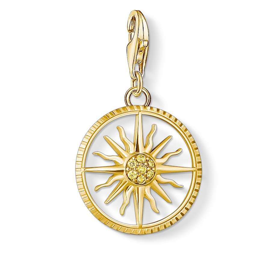 Thomas, Sabo, Anhänger, Charm-Club, Sonne, Klein, 1765-414-4, Zubehor, Anhänger, Gold, Schmuck, Medaillon