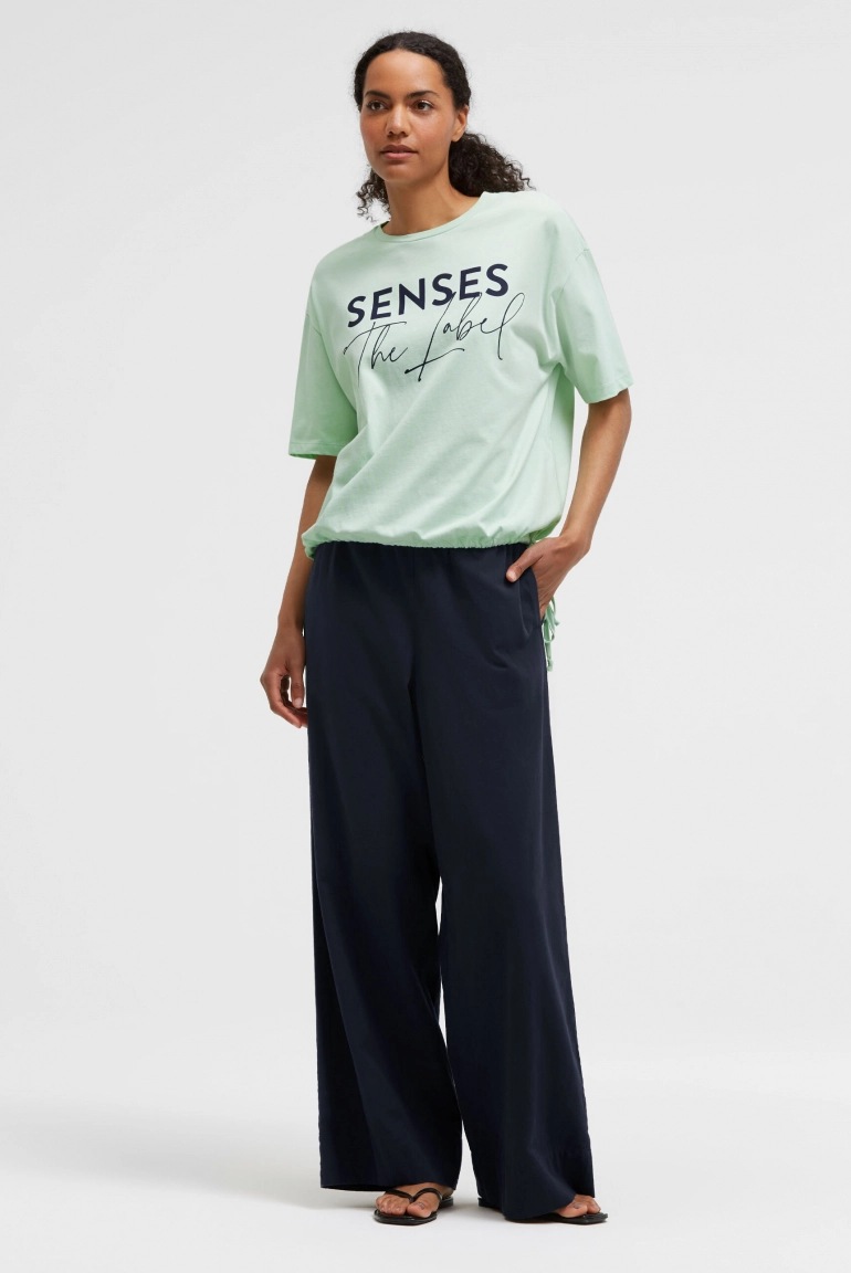 SENSES T-Shirt TOM:BE mit Tunnelzugsaum pastel lime
