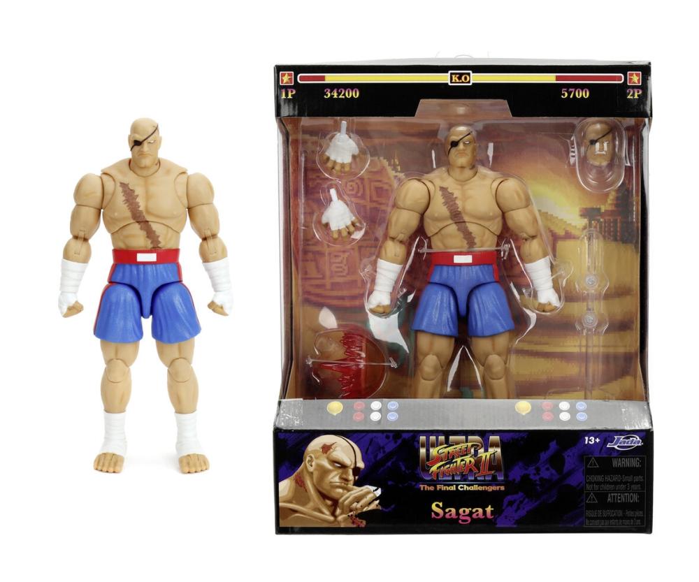 Jada Street Fighter II Sagat 7,5" Figure