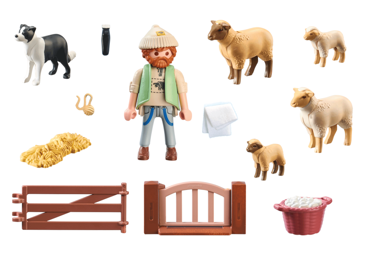PLAYMOBIL 71444 Junger Schäfer mit Schafen Person, Hund, Säugetier, Haustier, Schaf