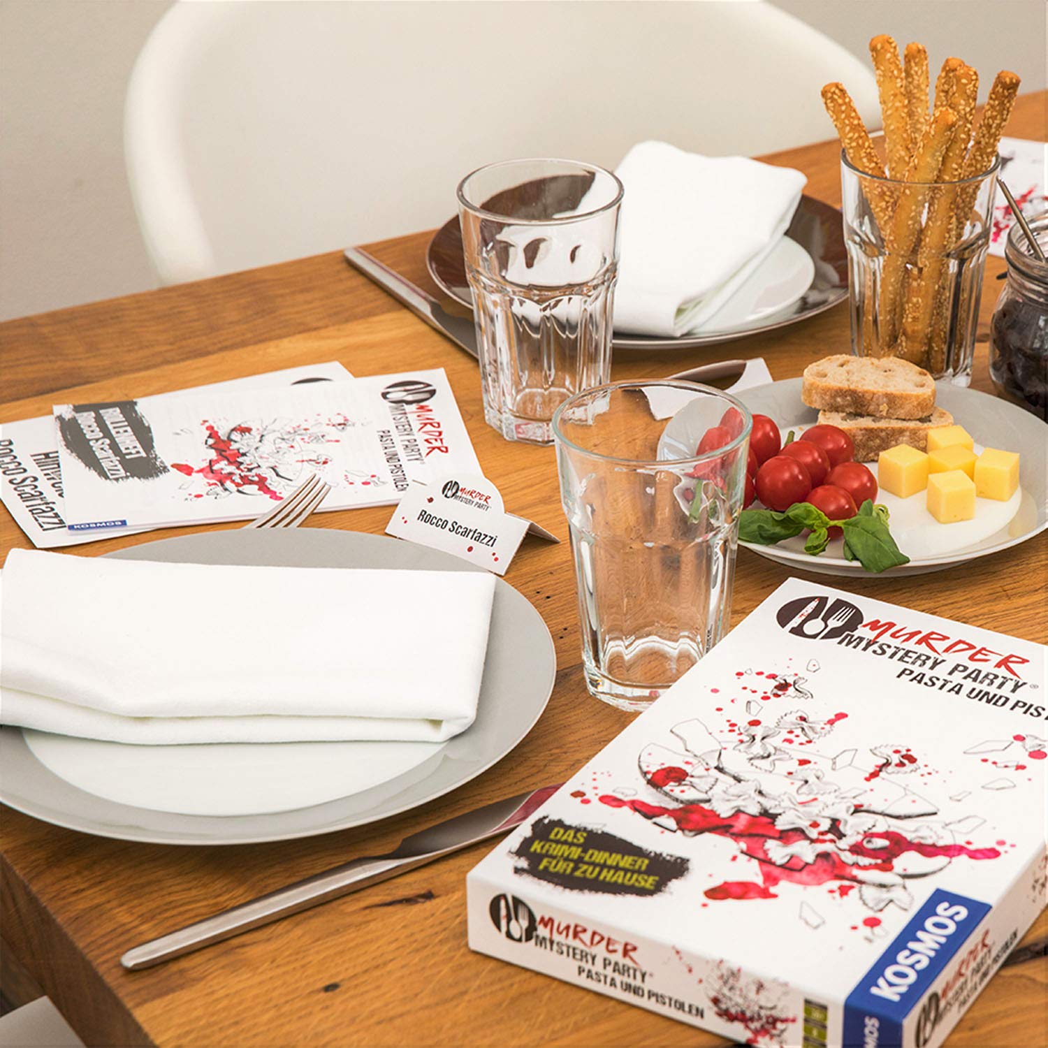 Kosmos Das Krimi Dinner Pasta Und Pistolen - Mordfall Zum Mitspielen Für 8 Personen 695095 Kosmos Das Krimi Dinner Pasta Und Pistolen - Mordfall Zum Mitspielen Für 8 Personen 695095