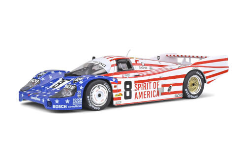Schuco_Porsche_956_USA_3rd_24h_LeMans_Follmer,_Morton,_Miller_1986_#8_Blau_Rot_1:18_421188900, Leichtmetallfelge, Maschine, Sprach, Rad, Formel Eins