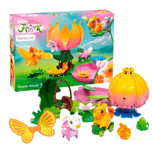 BRIO Flora - 36236 Starter-Set Blumenhaus | Spielset für endlosen fantasievollen Spielspaß für Mädchen und Jungen ab 3