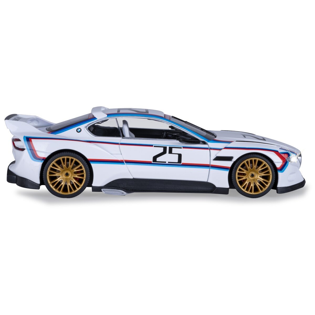 JAMARA BMW 3.0 CSL Hommage R Diecast 1:24 weiß inkl. Knopfzellen ab 3 Jahren