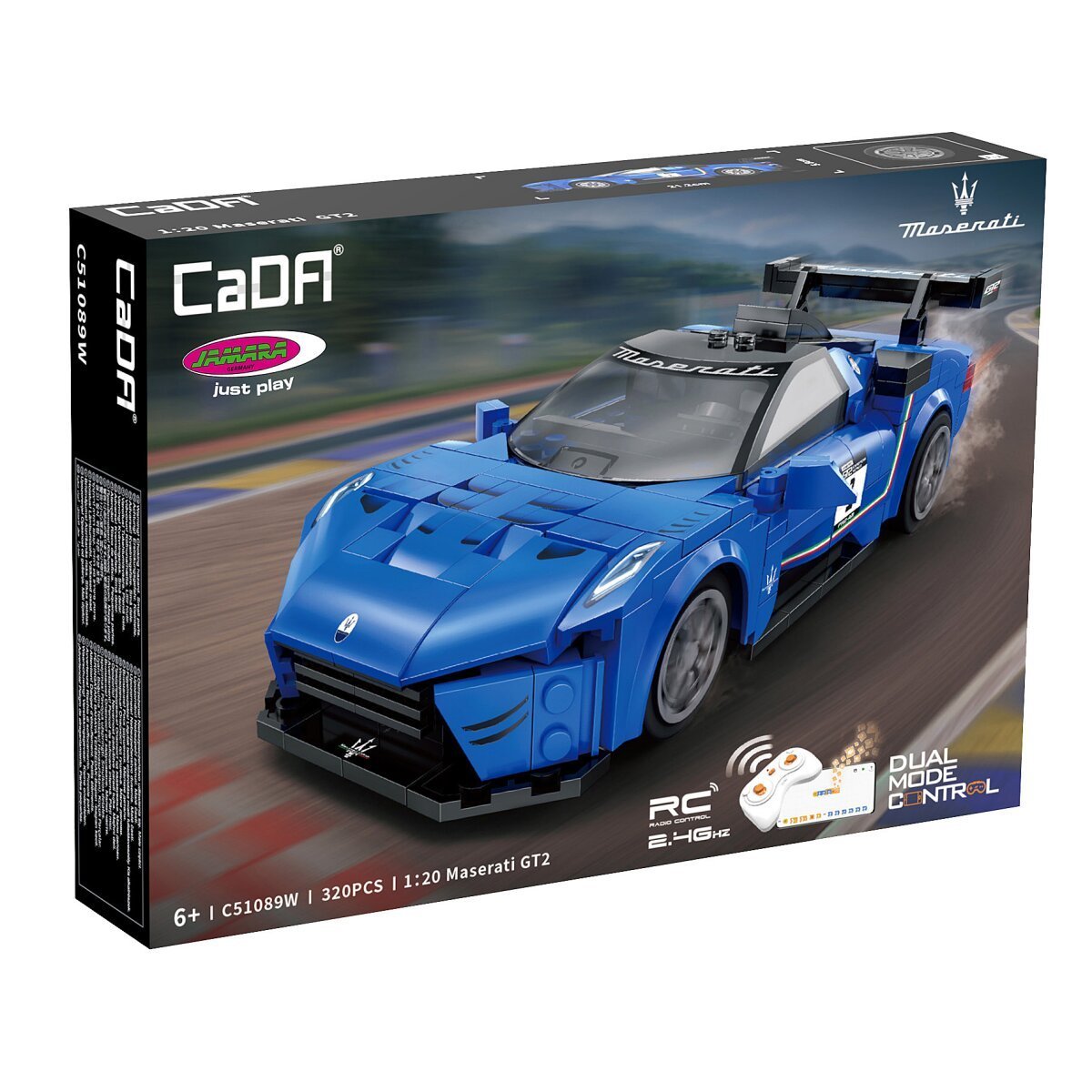 JAMARA CaDA Maserati GT2 1:20 blau 2,4GHz Bricks ab 6 Jahren