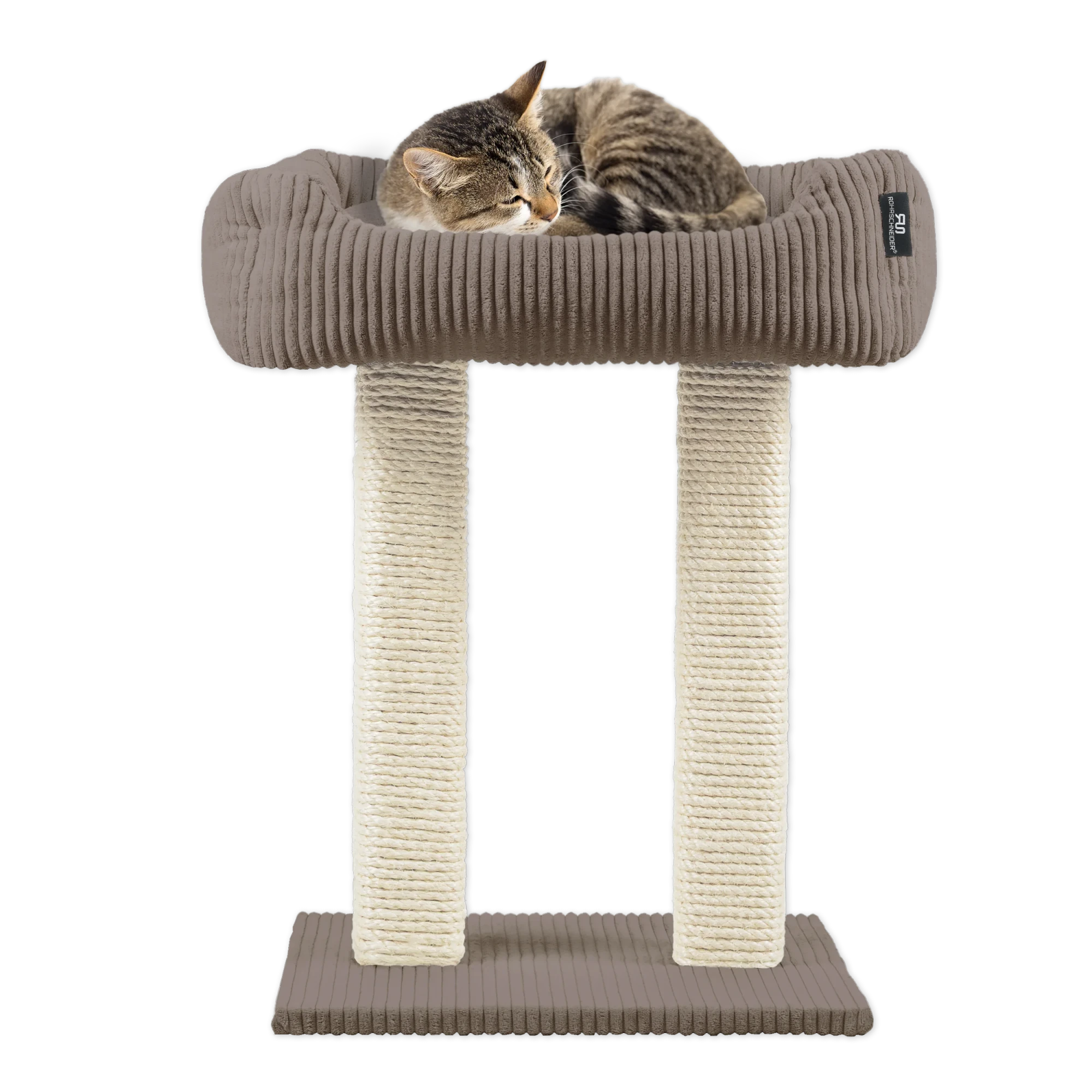 Rohrschneider RS 22377 Katzenbaum Kuschelsofa 2xStamm – Kratz- und Liegeelement