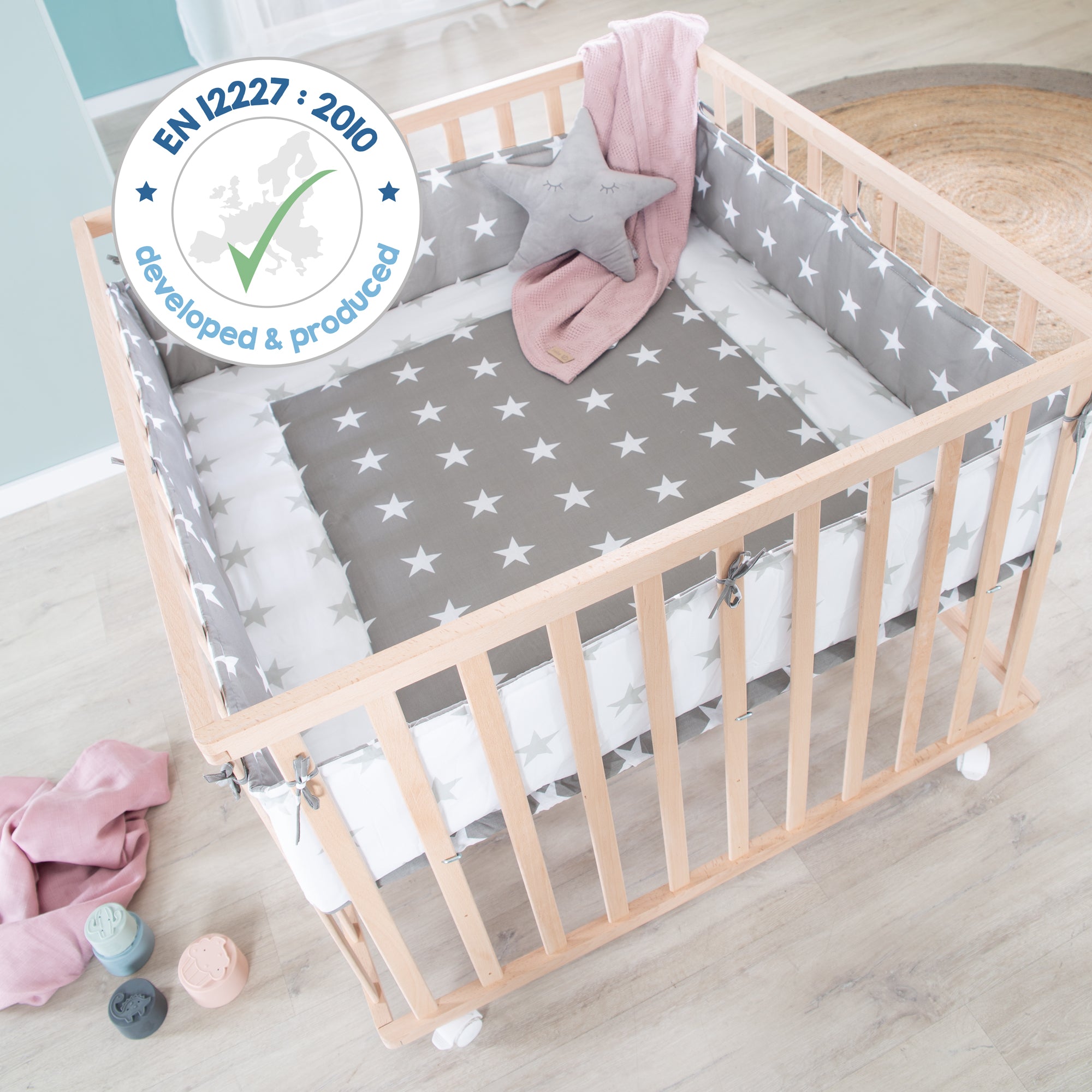 Roba 0246NAV190 Laufgitter 100x100 Little Stars Bio Buche natur - Bild 16 Roba 0246NAV190 Laufgitter 100x100 Little Stars Bio Buche natur - Produktbild 16