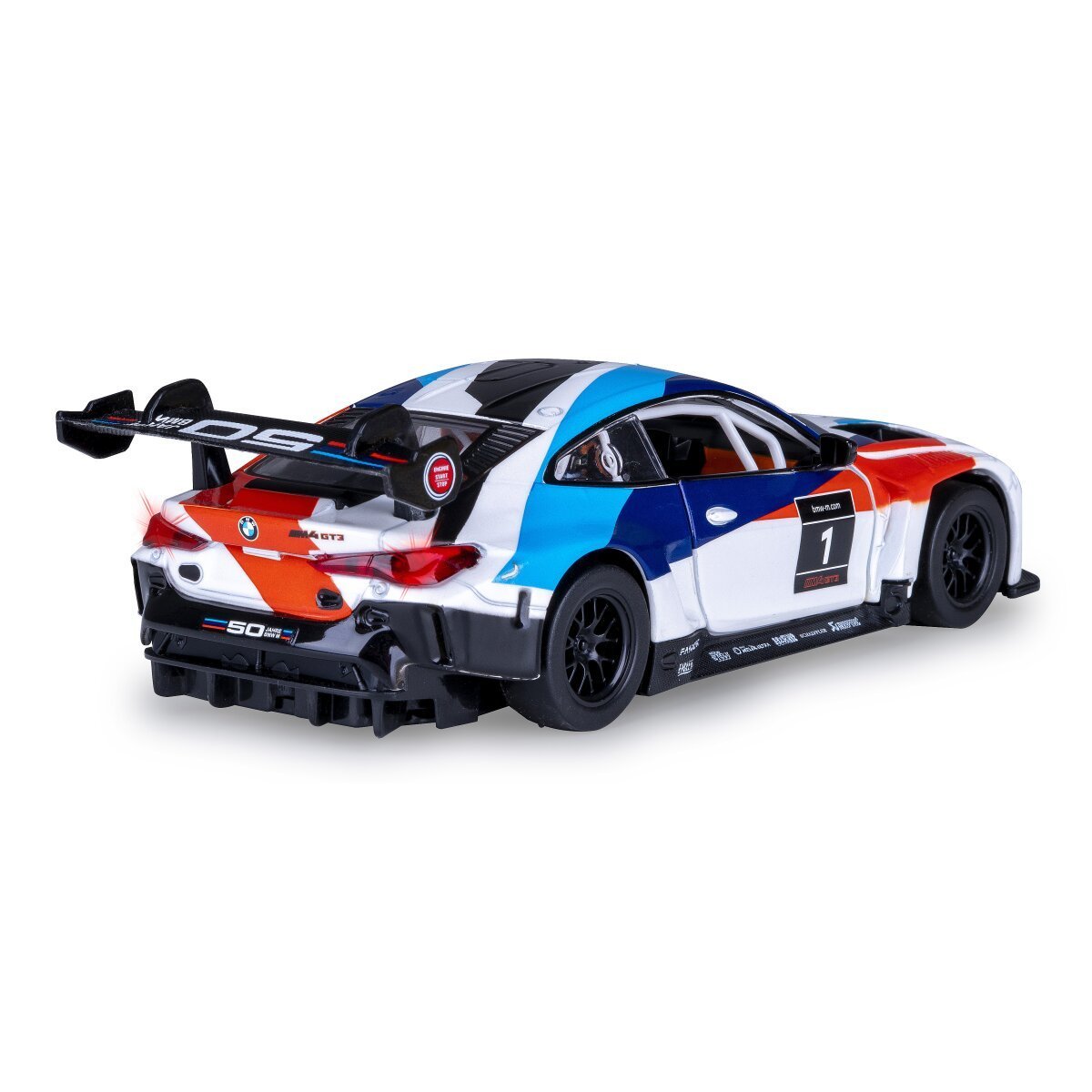 JAMARA BMW M4 GT3 Diecast 1:32 weiß inkl. Knopfzellen ab 3 Jahren
