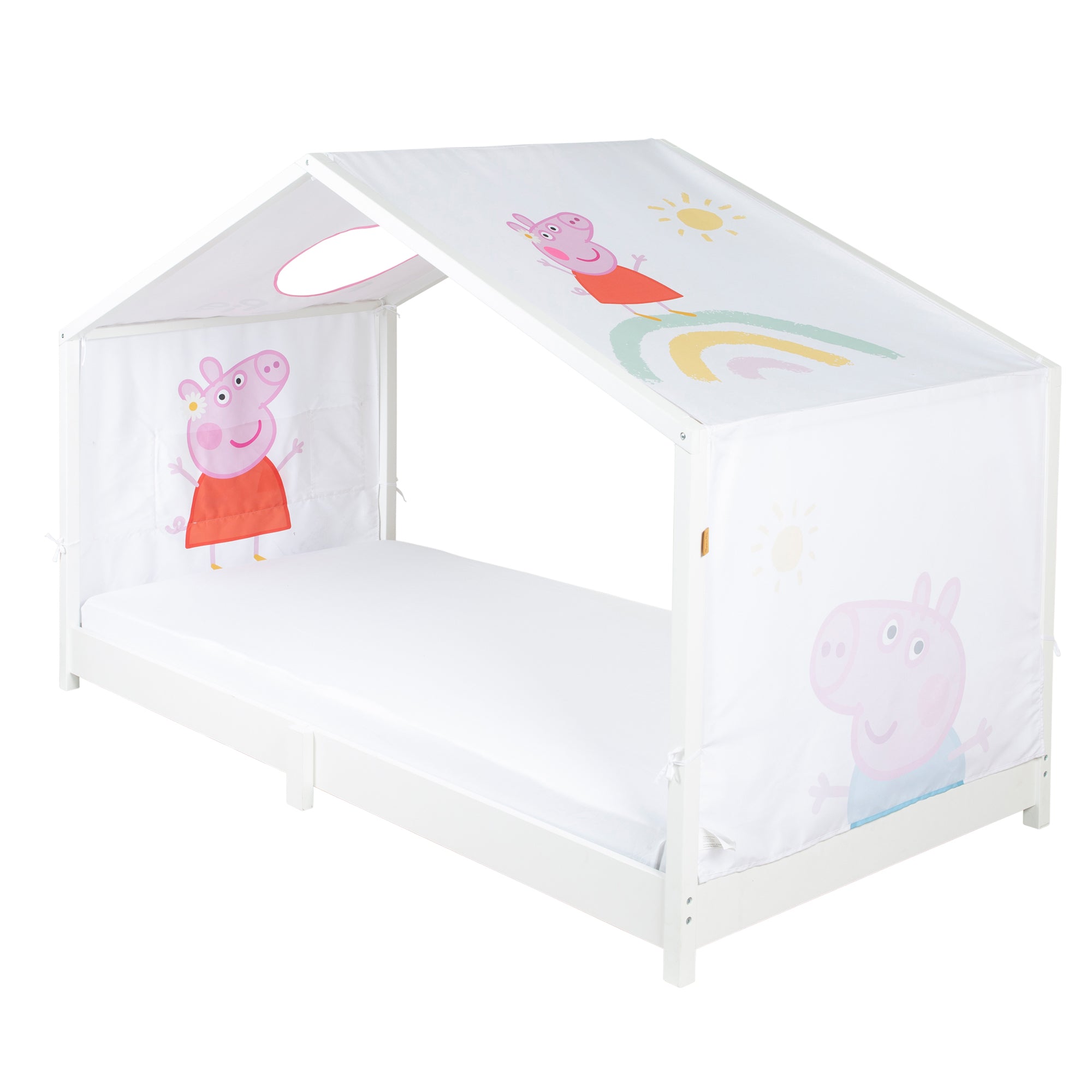 Roba 0286PP1 Hausbettbezug 90x200 cm Peppa Pig weiß – Bettenzubehör - Bild 4 Roba 0286PP1 Hausbettbezug 90x200 cm Peppa Pig weiß – Bettenzubehör - Produktbild 4