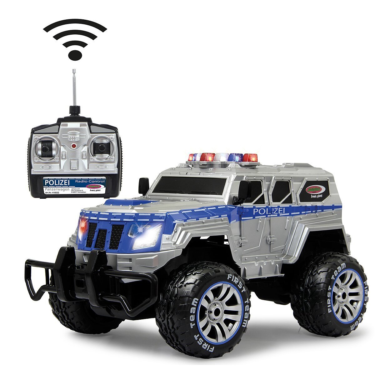JAMARA Polizei Panzerwagen Monstertruck 1:12 27MHz LED inkl. Akku & Ladegerät ab 6 Jahren