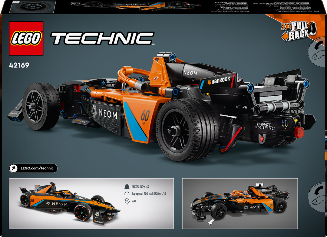 LEGO® Technic NEOM McLaren Formula E Race Car 42169 Auto, Formel Eins, Rennwagen, Fahrzeug, Rad