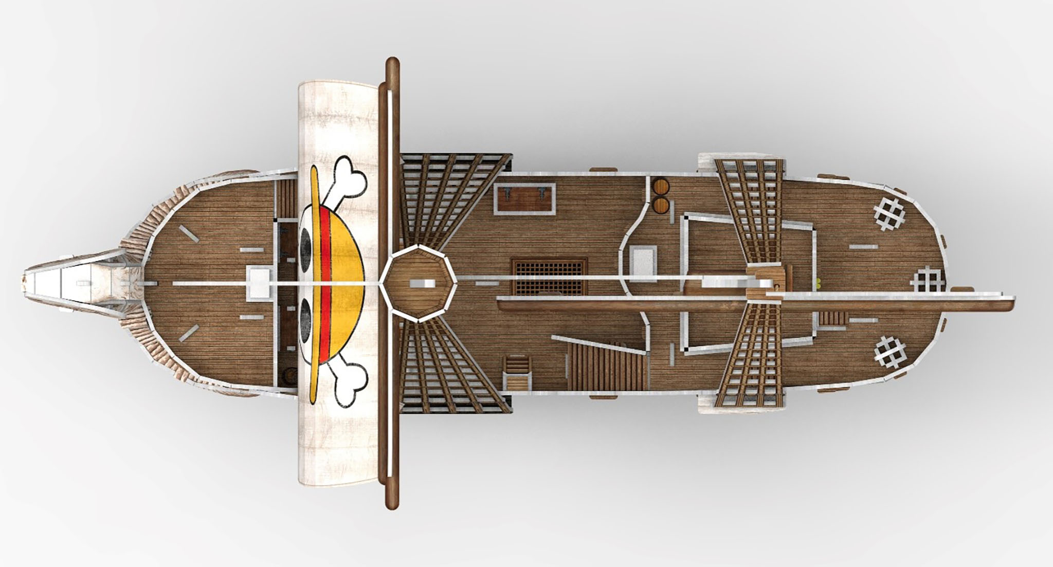 Revell 00270 One Piece Flying Lamb / Going Merry 3D Puzzle Transport, Fahrzeug, Jacht, Architektur, Gebäude