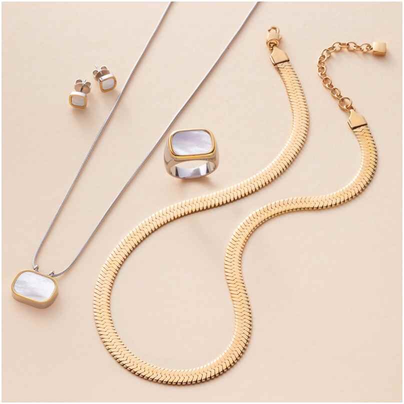 Leonardo 23170 Halskette, Snake, Gold Zubehor, Schmuck, Halskette, Anhänger, Medaillon