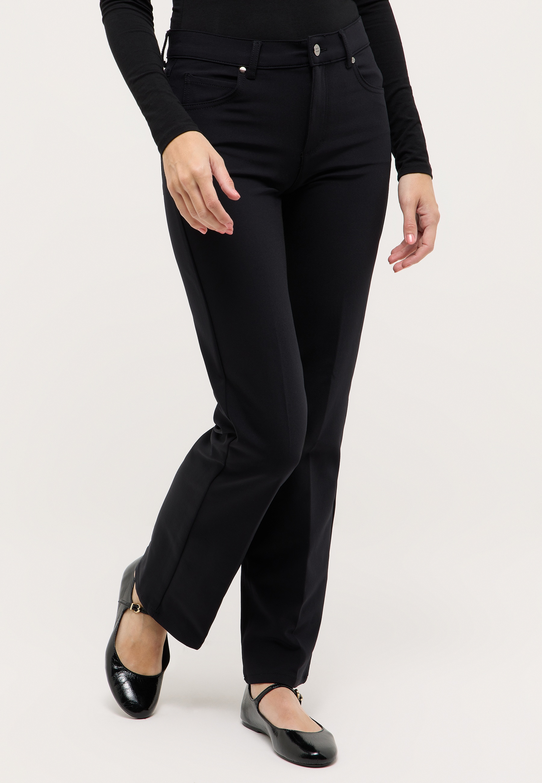 ANGELS 711290030 Damen Jeans Lara Wide Leg - Schwarz - 1