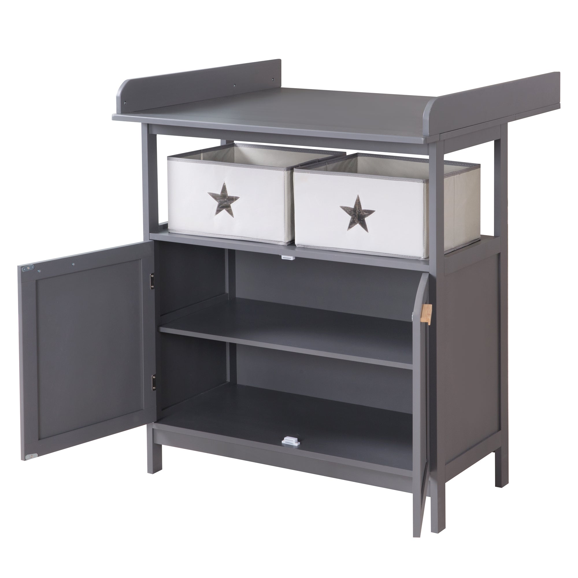 Roba 1711040AN Wickelkommode, Wickelansatz Hamburg anthrazit – Wickelkommode schmal - Produktbild 2