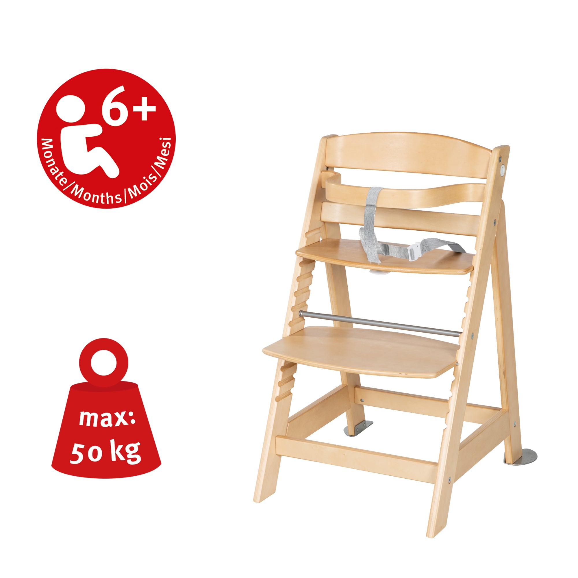 Roba 75063NAV209 Treppenhochstuhl, Set 2in1 Sternenzauber natur lackiert - Bild 7 Roba 75063NAV209 Treppenhochstuhl, Set 2in1 Sternenzauber natur lackiert - Produktbild 7