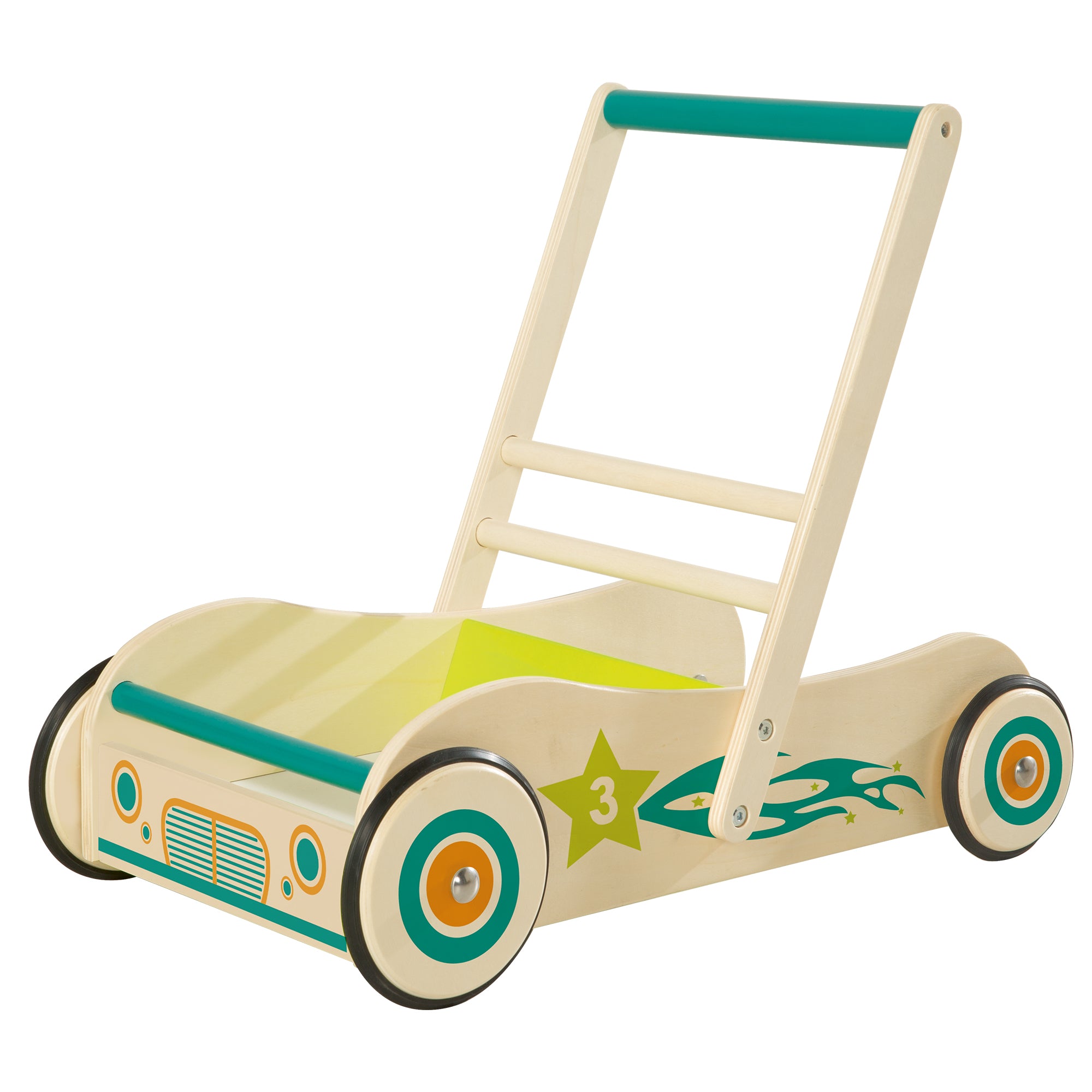 Roba 9753 Lauflernwagen mit Bremse natur lackiert – Spielen & Spaß - Bild 1 Roba 9753 Lauflernwagen mit Bremse natur lackiert – Spielen & Spaß - natur lackiert - Spielen & Spaß - Produktbild 1