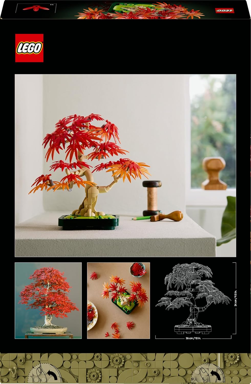 LEGO® Botanicals 10348 Japanischer Roter Ahorn – Bonsai Baum Pflanze, Pflanze im Topf, Baum, Blatt, Ahorn