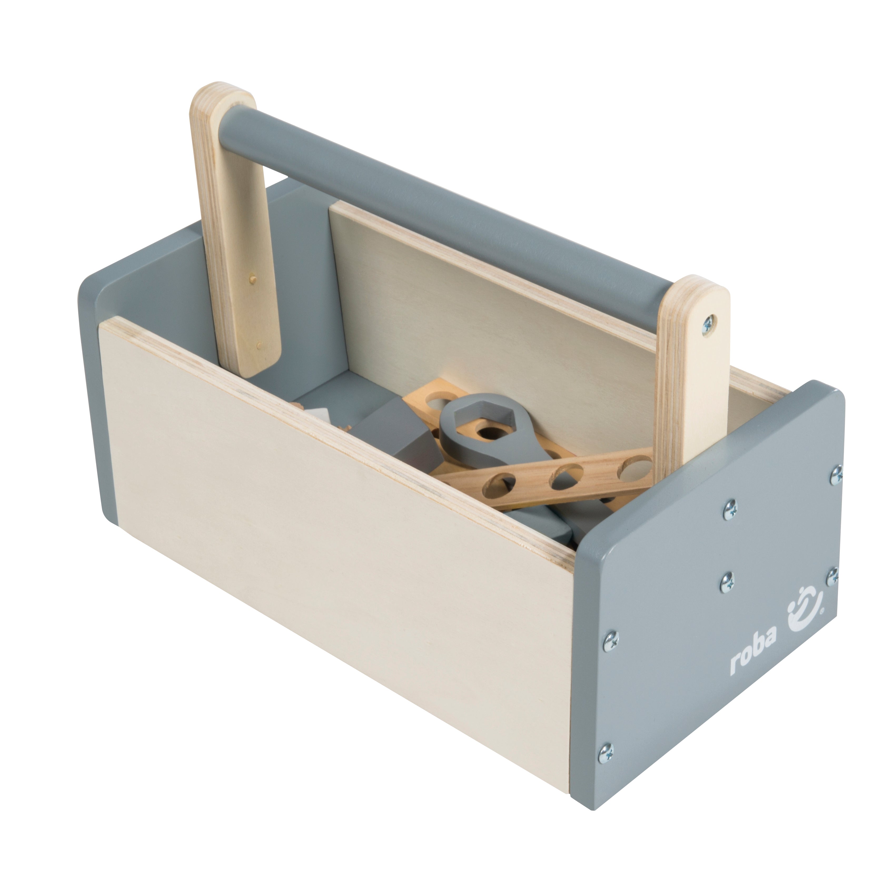 Roba 97212 Werkzeugkiste mit Zubehör natur lackiert – Rollenspiel - Bild 3 Roba 97212 Werkzeugkiste mit Zubehör natur lackiert – Rollenspiel - Produktbild 3