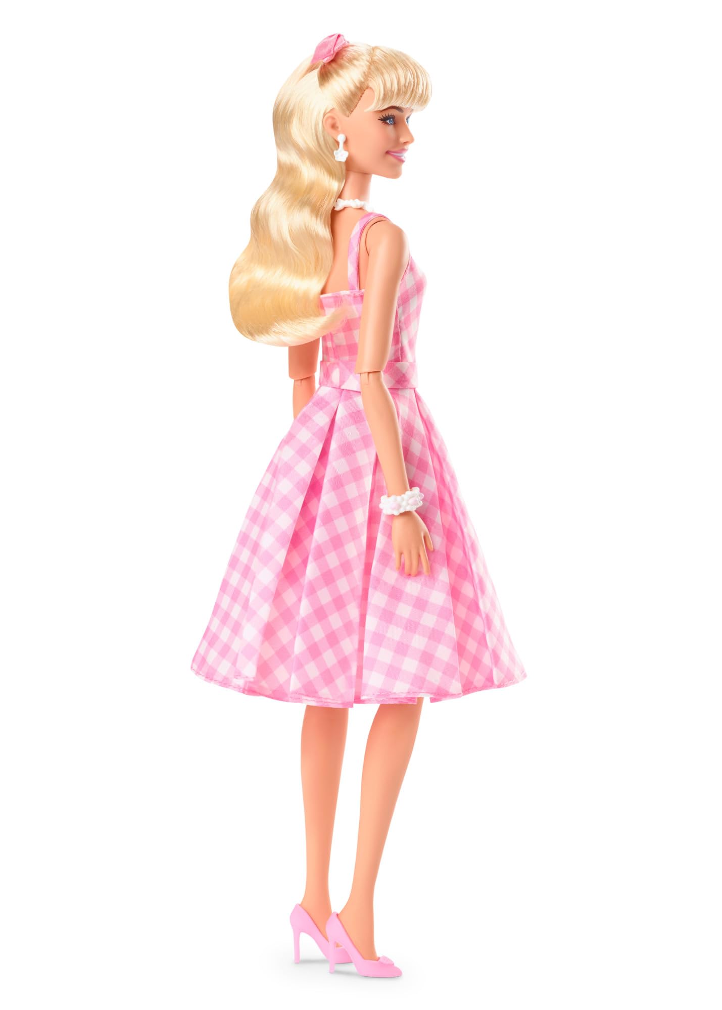 Mattel, Barbie, THE, MOVIE, Puppe, im, rosa-weißen, Kleid, HPJ96
