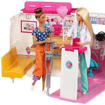 Barbie_2-In-1_Krankenwagen_Spielset_FRM19, Figur, Puppe, Spielzeug, Barbie, Person